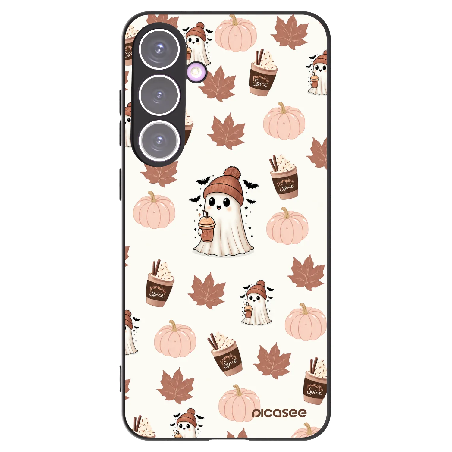 Picasee silikonowe czarne etui na Samsung Galaxy S24+ S926B 5G - Pumpkin spice