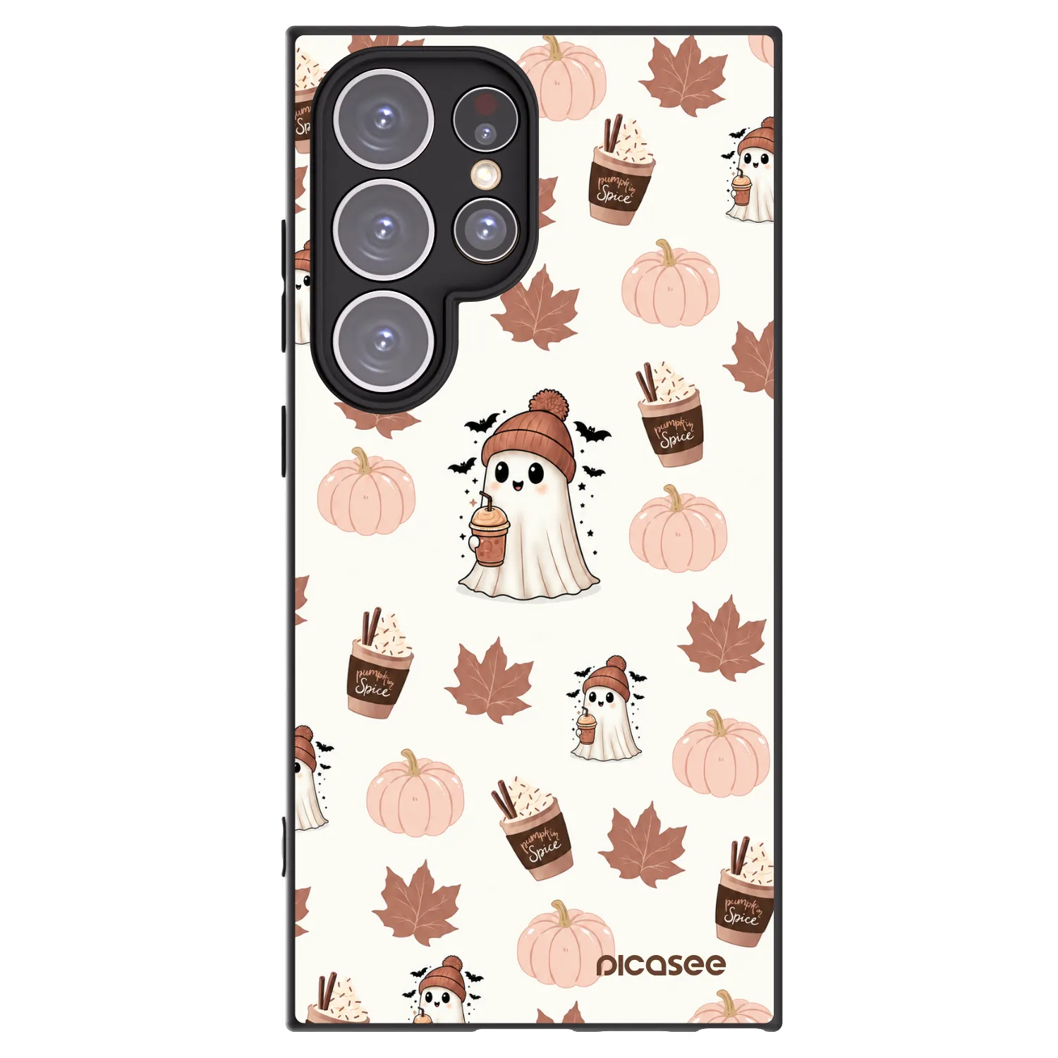 Picasee silikonowe czarne etui na Samsung Galaxy S24 Ultra S928B 5G - Pumpkin spice