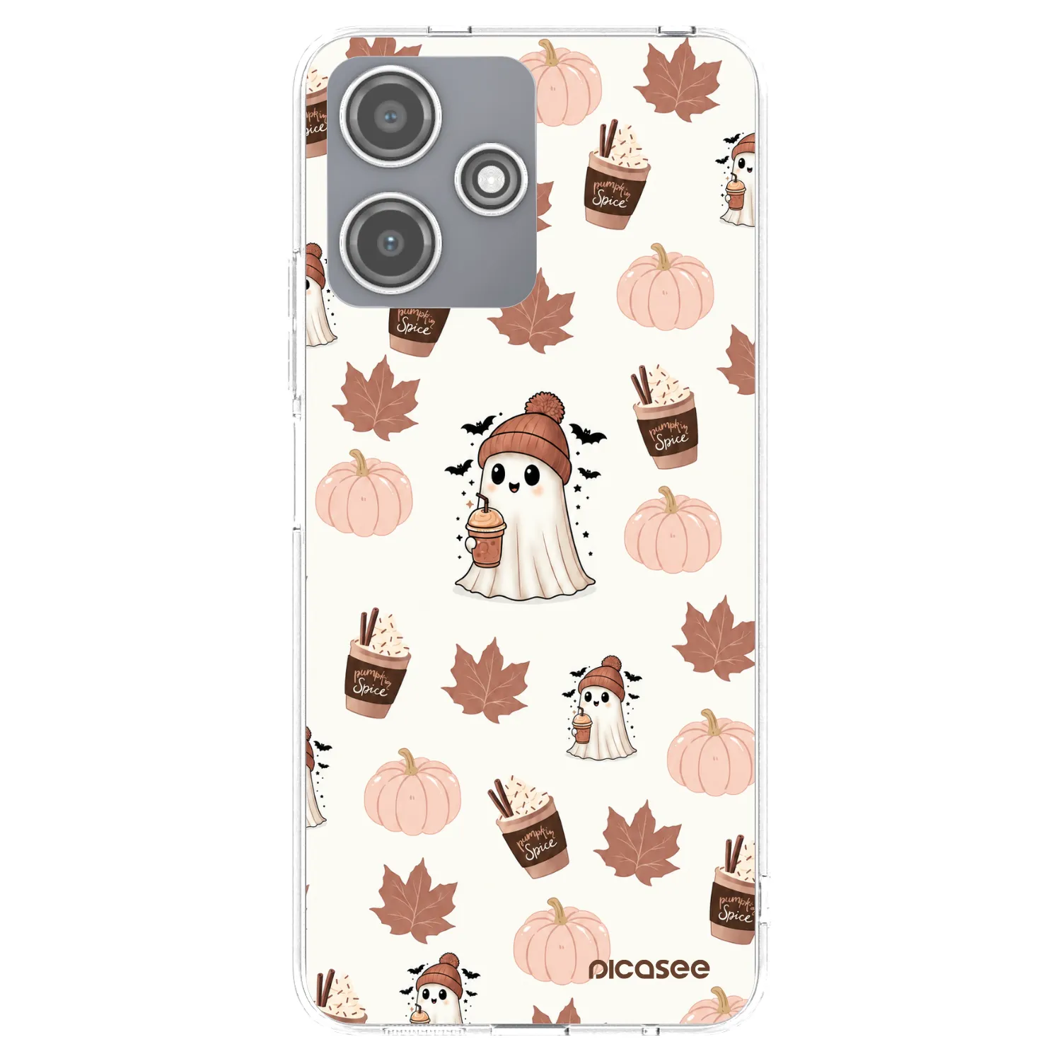 Picasee silikonowe przeźroczyste etui na Xiaomi Redmi 12 5G - Pumpkin spice
