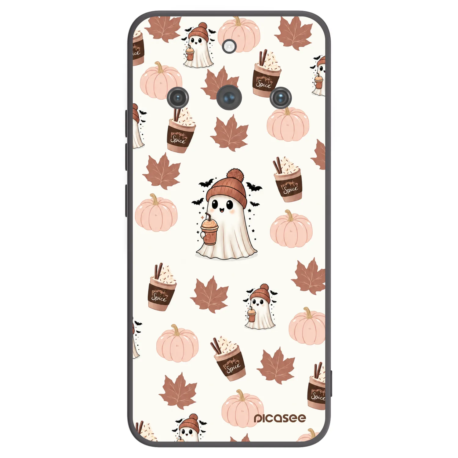 Picasee silikonowe czarne etui na Realme 11 Pro+ - Pumpkin spice