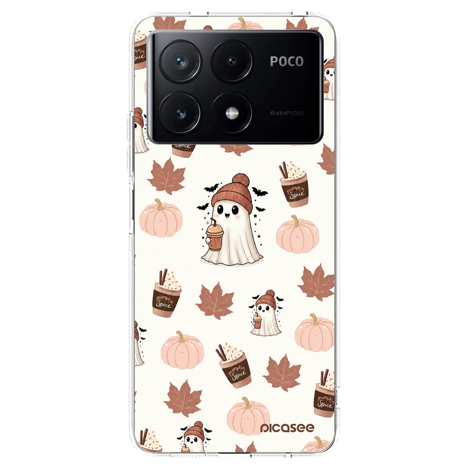 Picasee silikonowe przeźroczyste etui na Xiaomi Poco X6 Pro - Pumpkin spice