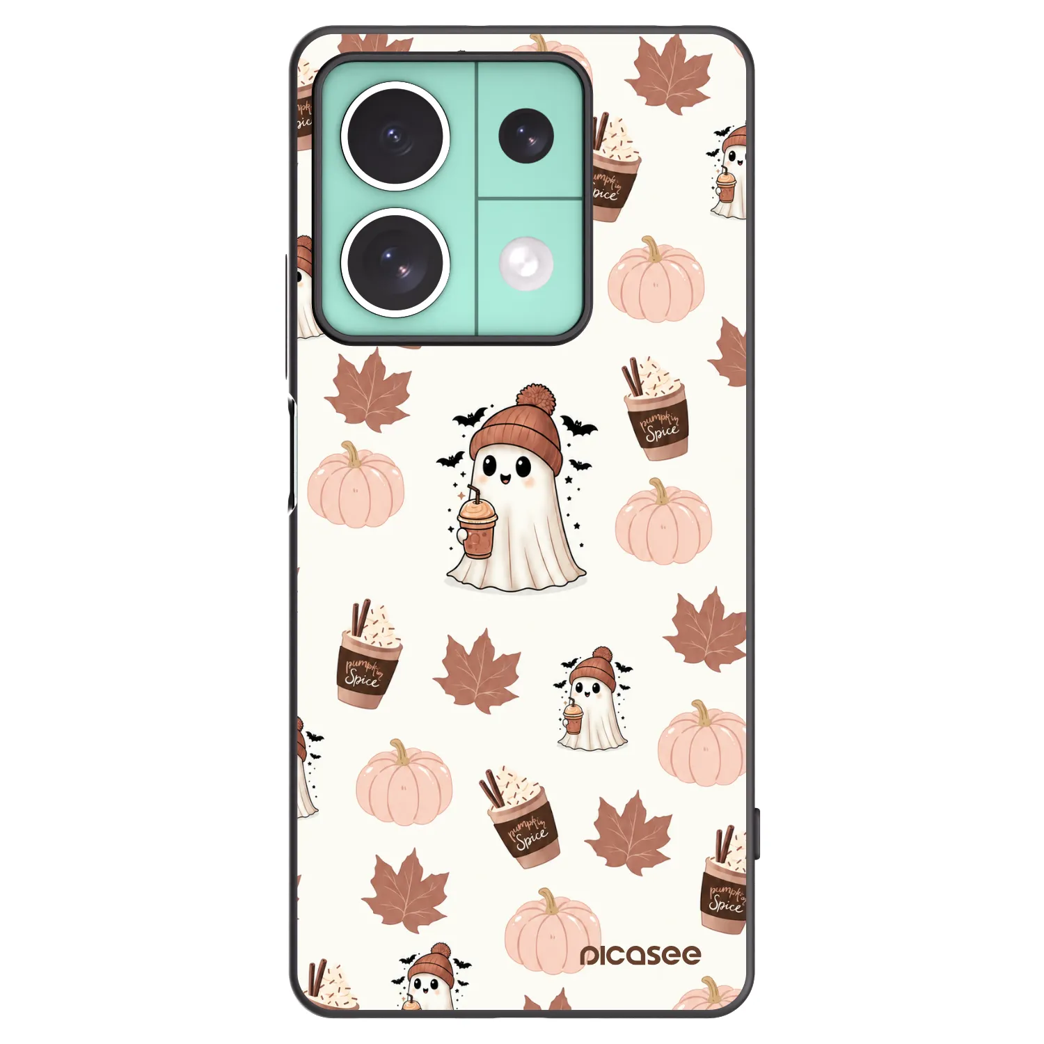 Picasee silikonowe czarne etui na Xiaomi Redmi Note 13 5G - Pumpkin spice