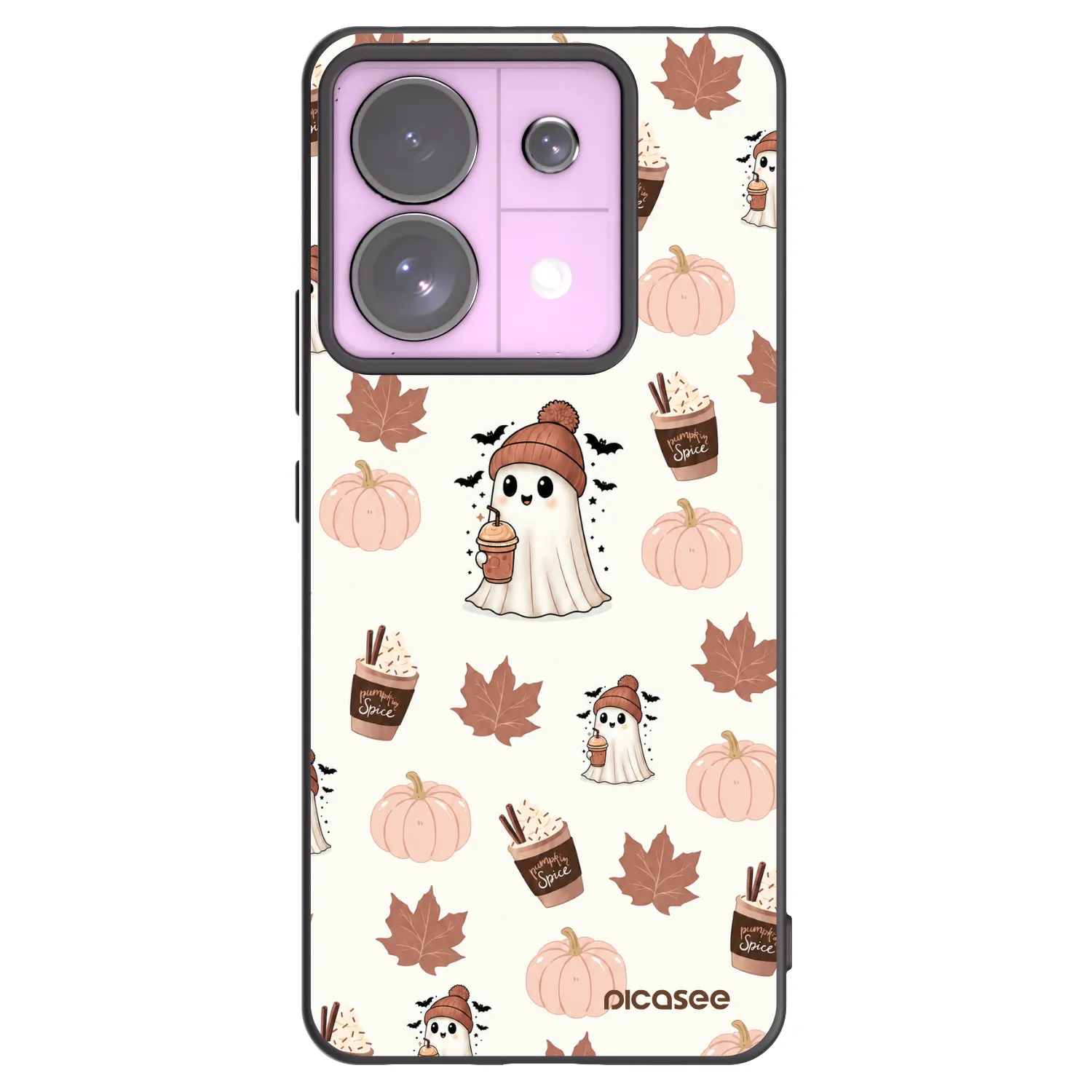 Picasee silikonowe czarne etui na Xiaomi Redmi Note 13 Pro 5G - Pumpkin spice