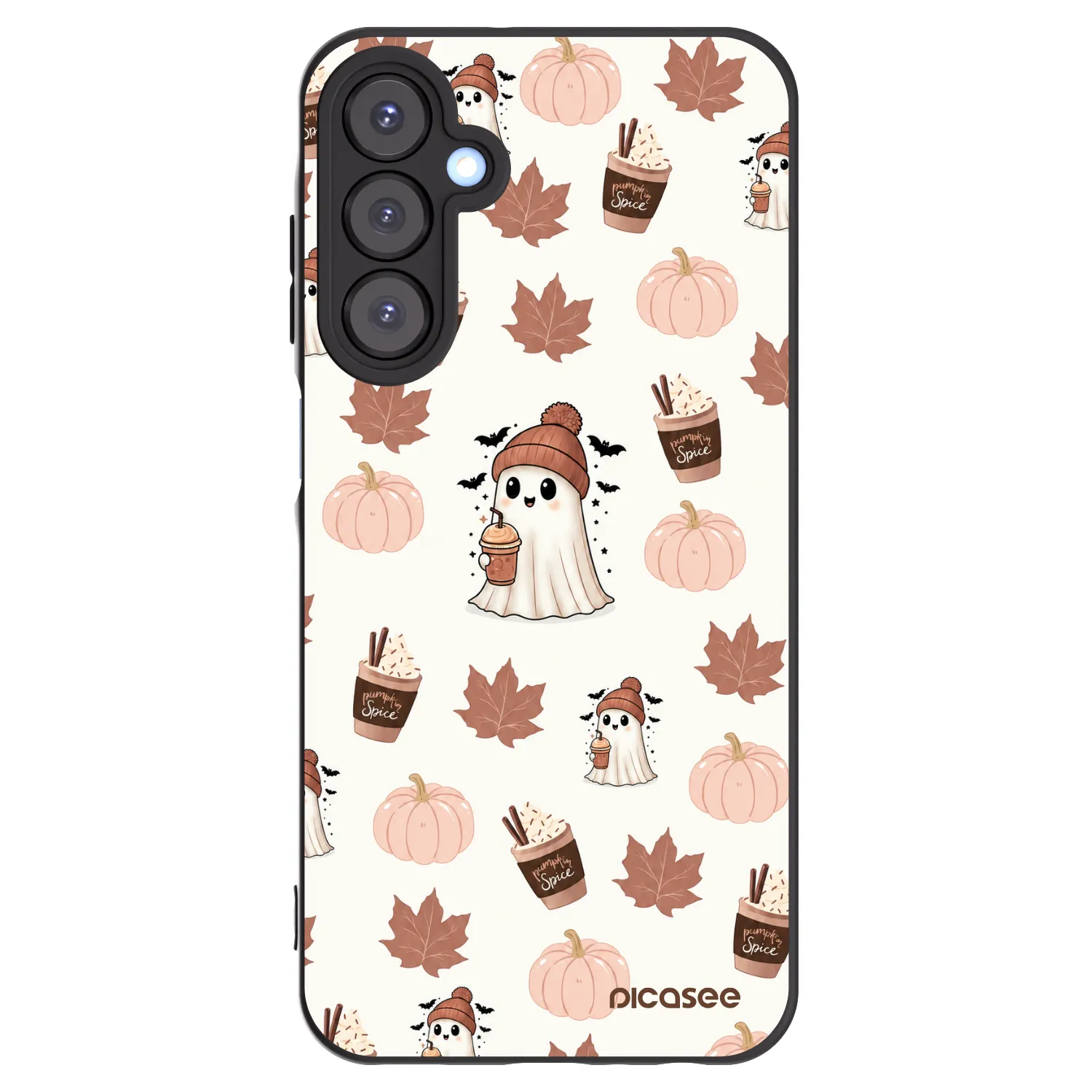 Picasee silikonowe czarne etui na Samsung Galaxy A25 A256B 5G - Pumpkin spice