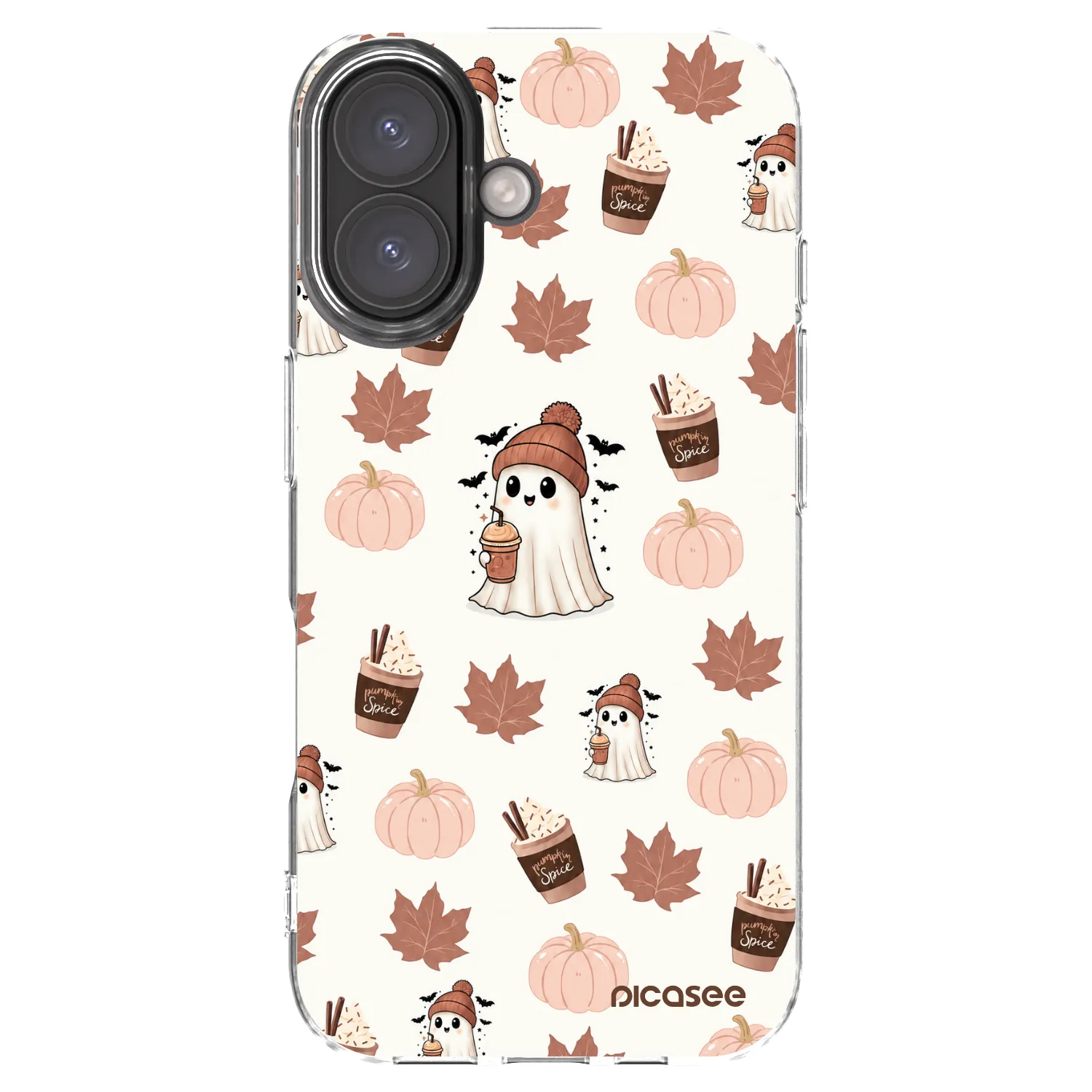 Picasee silikonowe przeźroczyste etui na Apple iPhone 16 - Pumpkin spice
