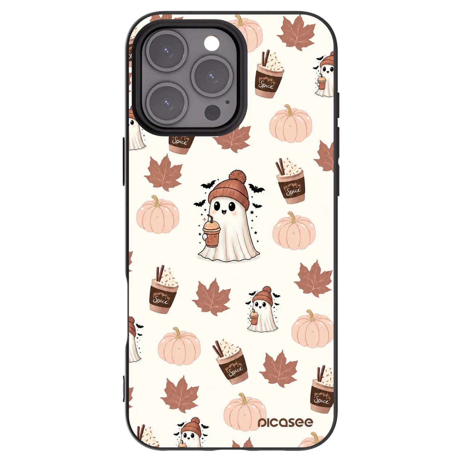 Picasee silikonowe czarne etui na Apple iPhone 16 Pro Max - Pumpkin spice