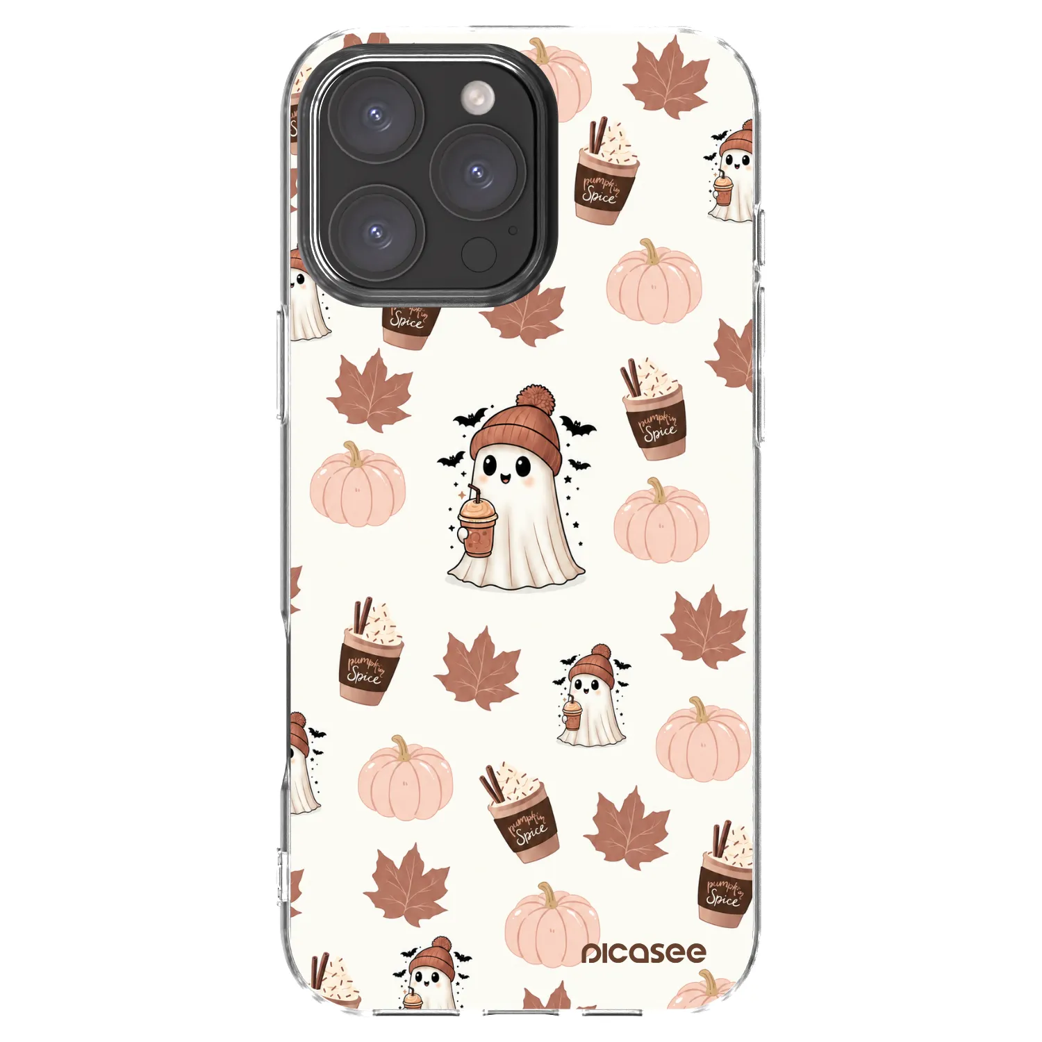 Picasee silikonowe przeźroczyste etui na Apple iPhone 16 Pro Max - Pumpkin spice