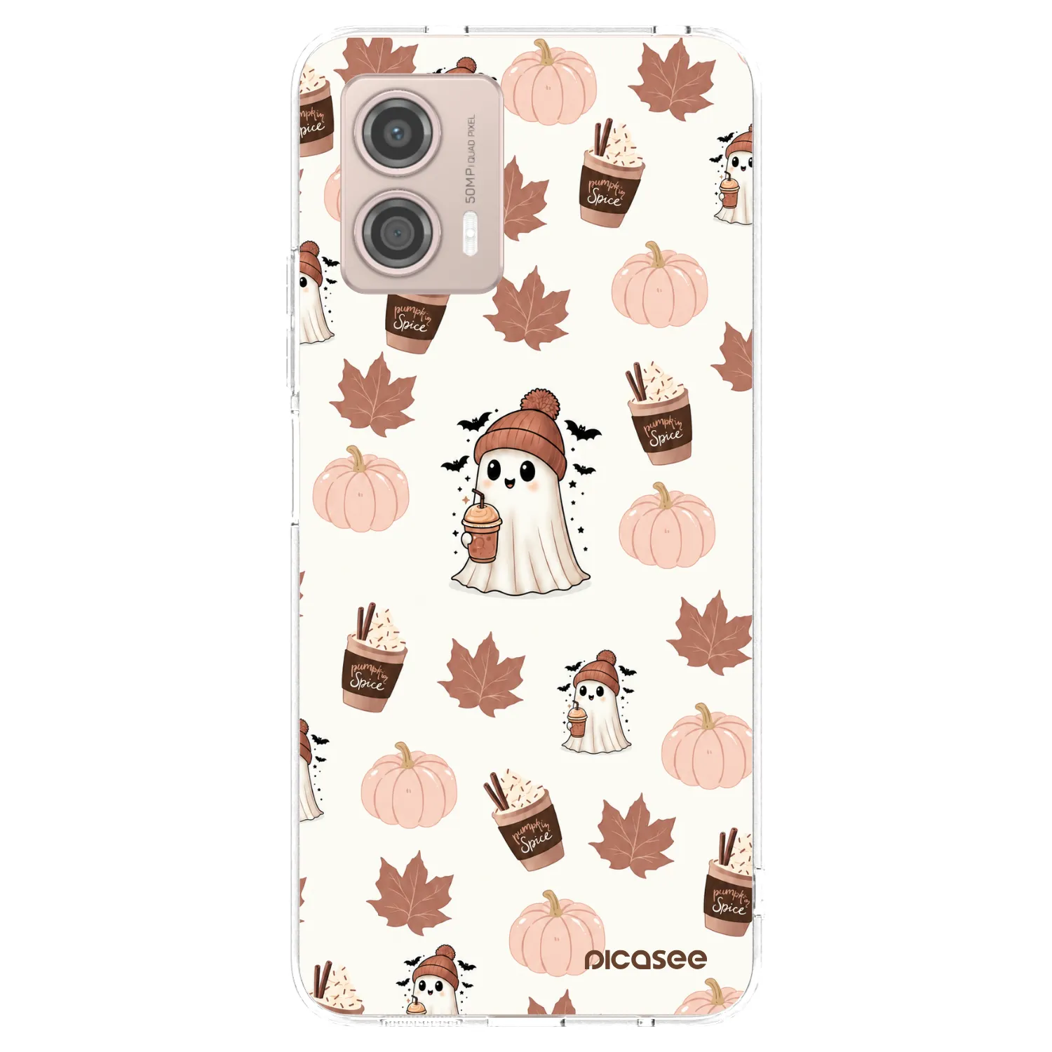 Picasee silikonowe przeźroczyste etui na Motorola Moto G53 5G - Pumpkin spice
