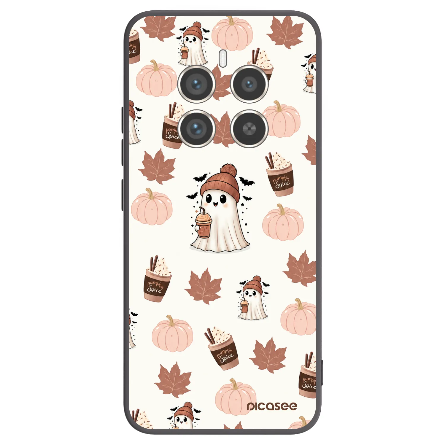 Picasee silikonowe czarne etui na Realme 12 Pro 5G - Pumpkin spice