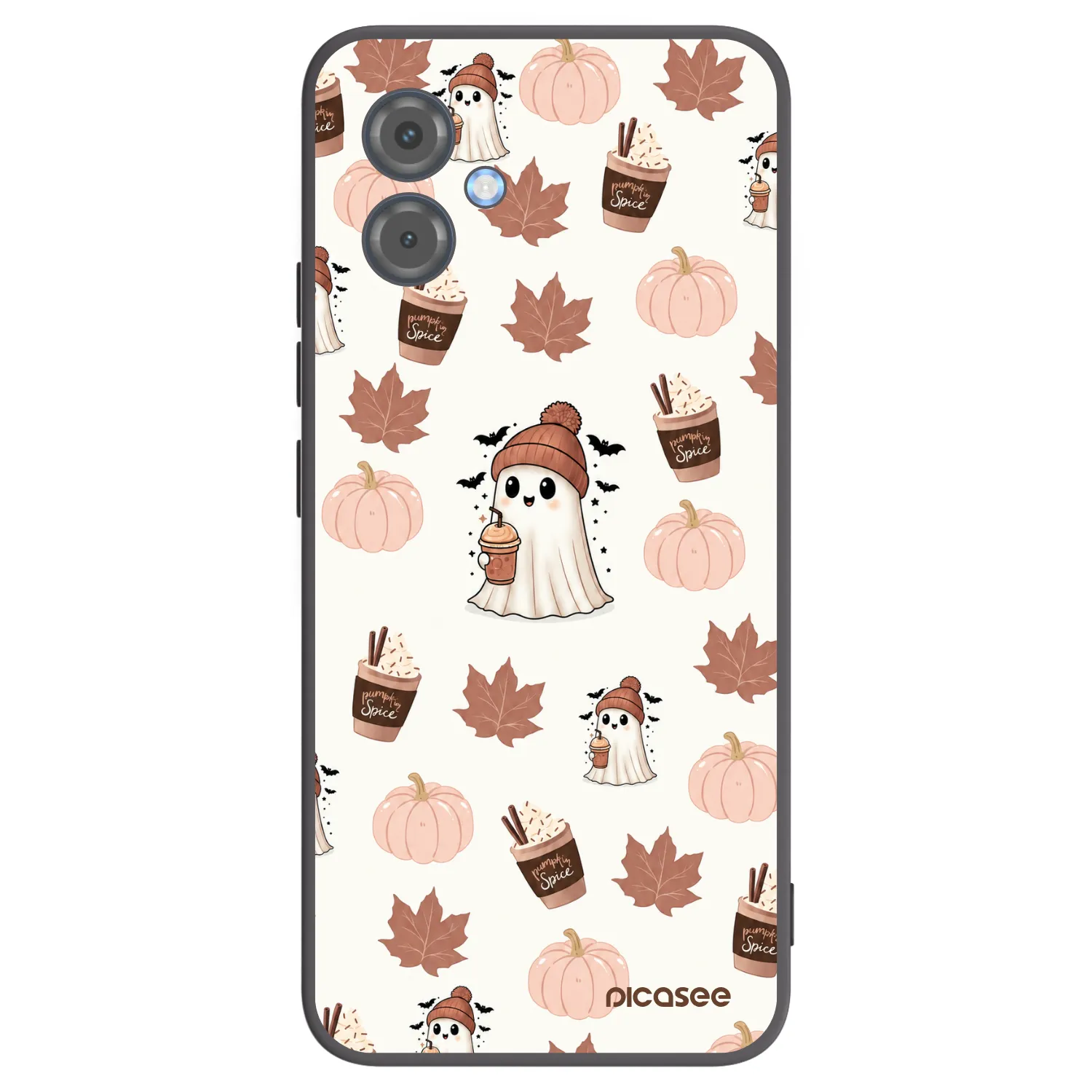 Picasee silikonowe czarne etui na Motorola Moto G14 - Pumpkin spice