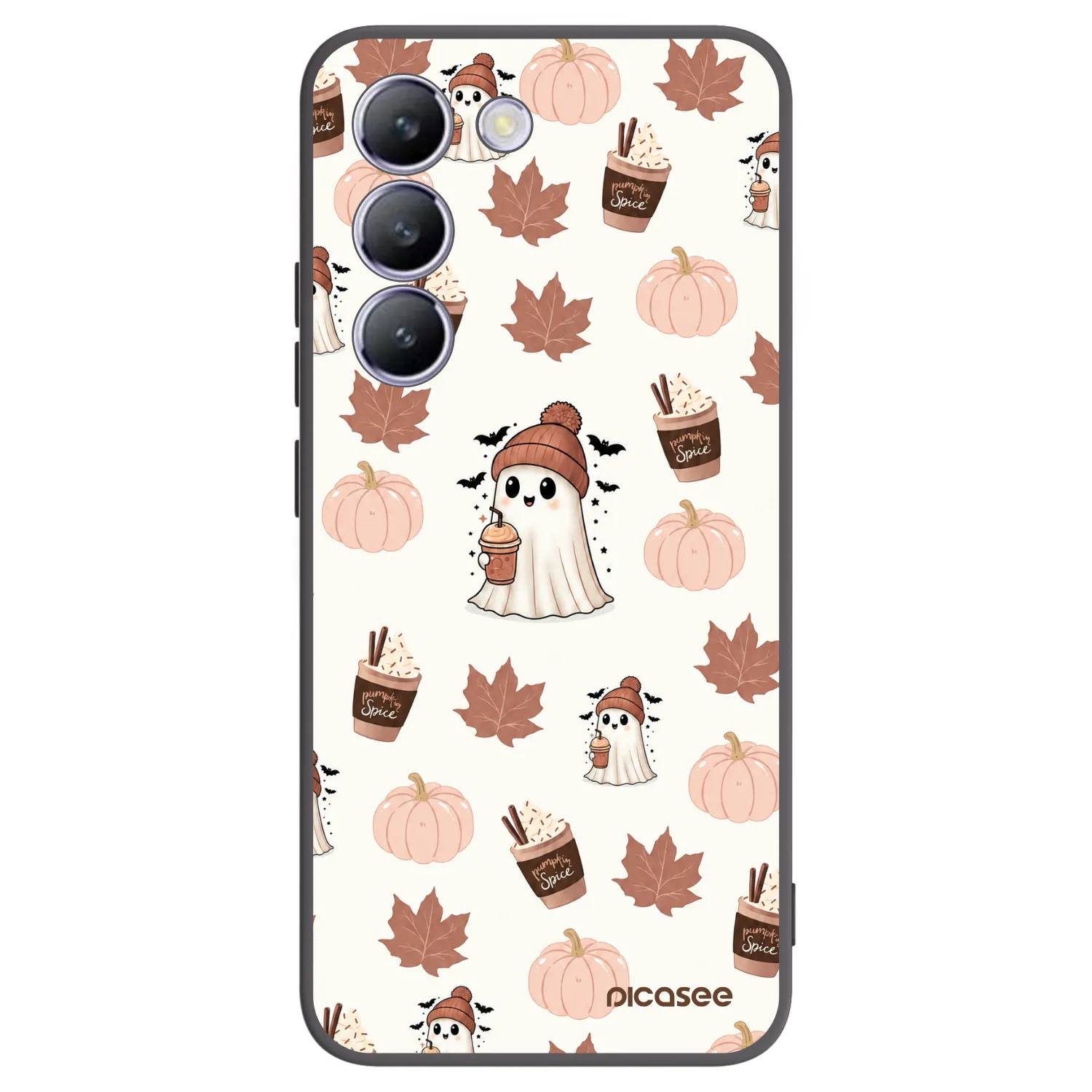 Picasee silikonowe czarne etui na Vivo V40 SE 5G - Pumpkin spice
