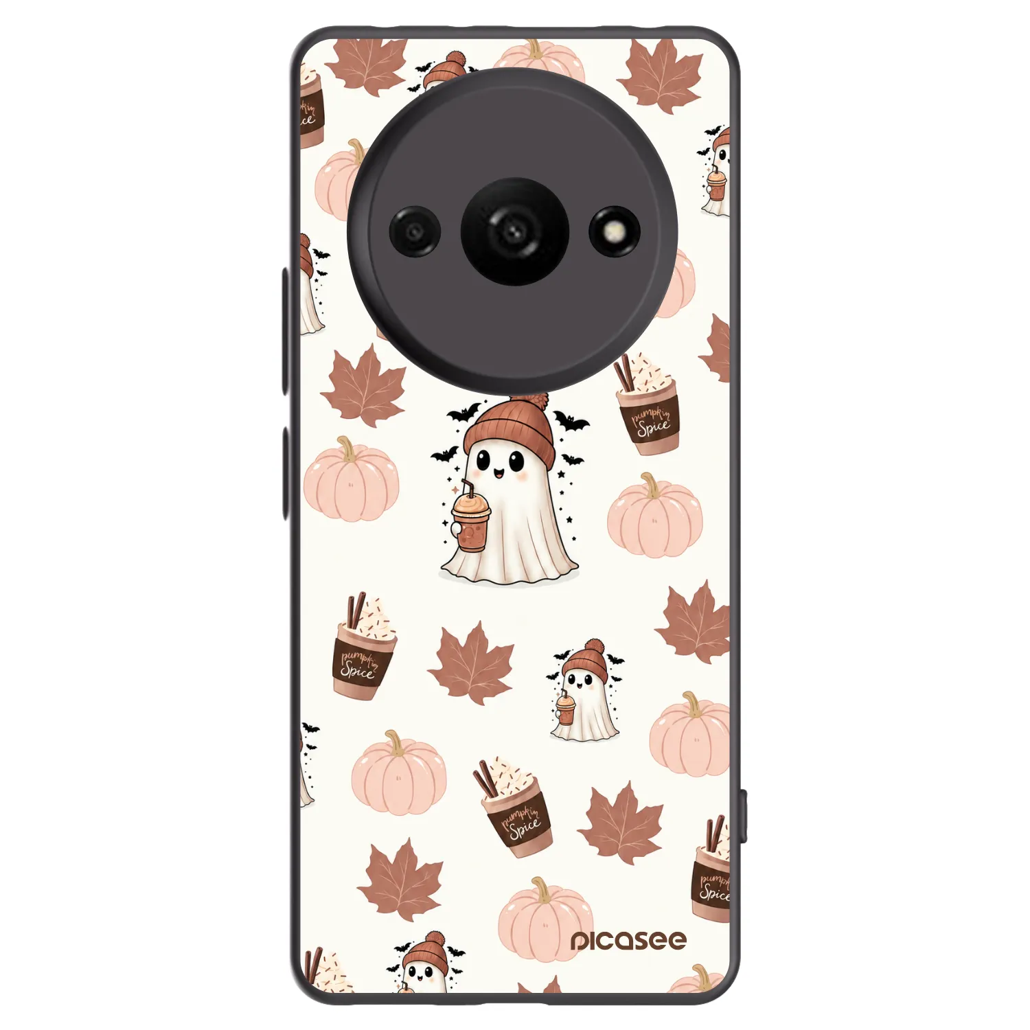 Picasee silikonowe czarne etui na Xiaomi Redmi A3 - Pumpkin spice