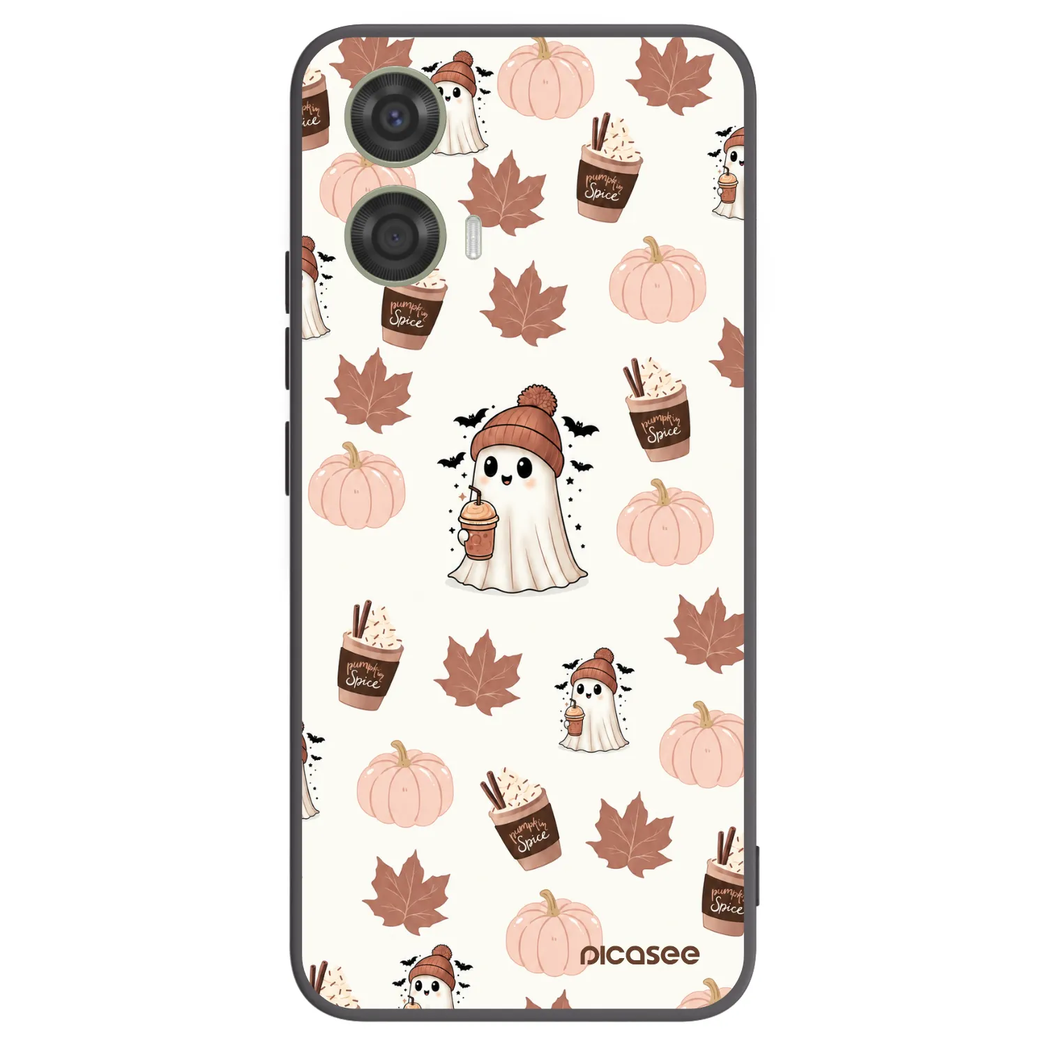 Picasee silikonowe czarne etui na Motorola Moto G24 - Pumpkin spice