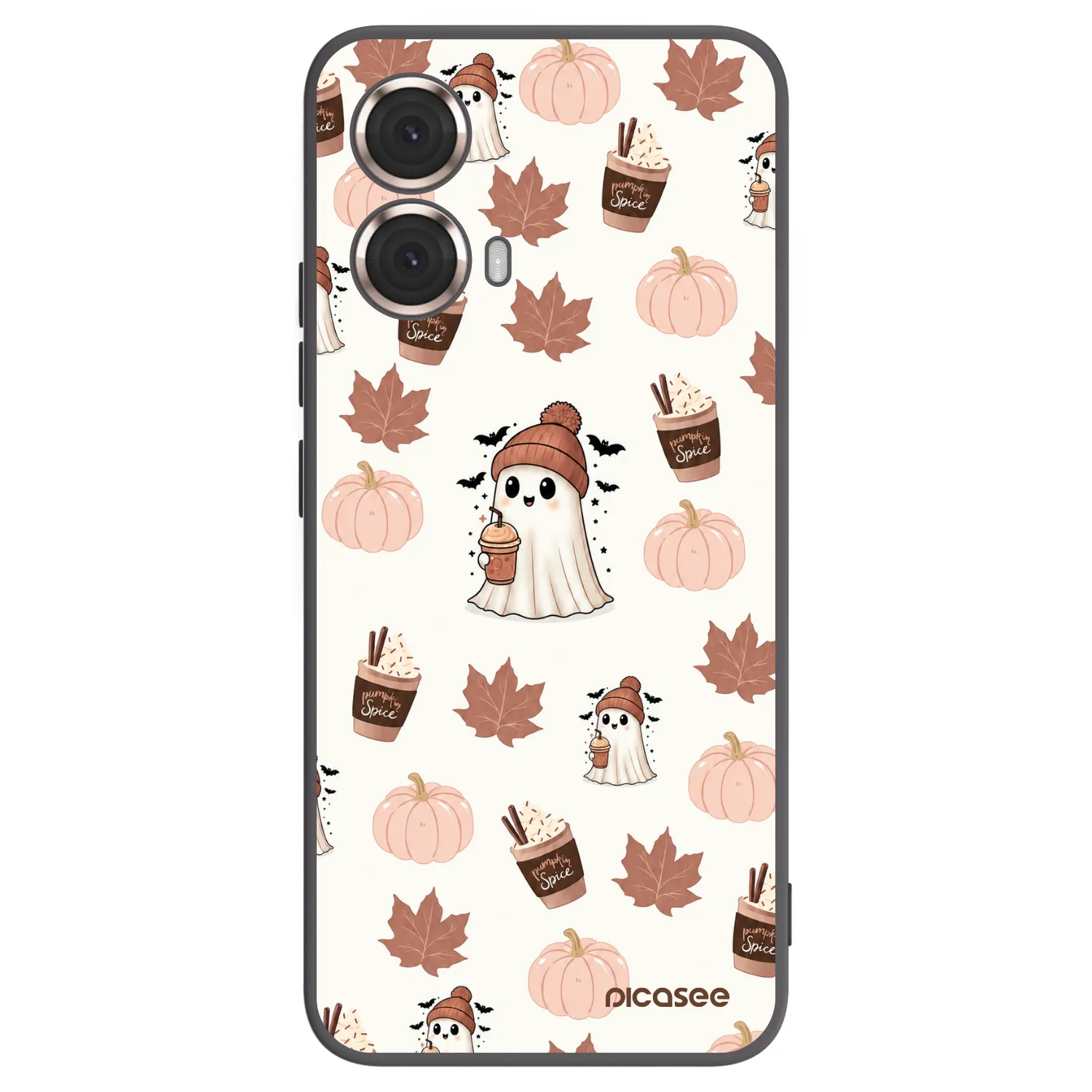 Picasee silikonowe czarne etui na Motorola Moto G85 - Pumpkin spice