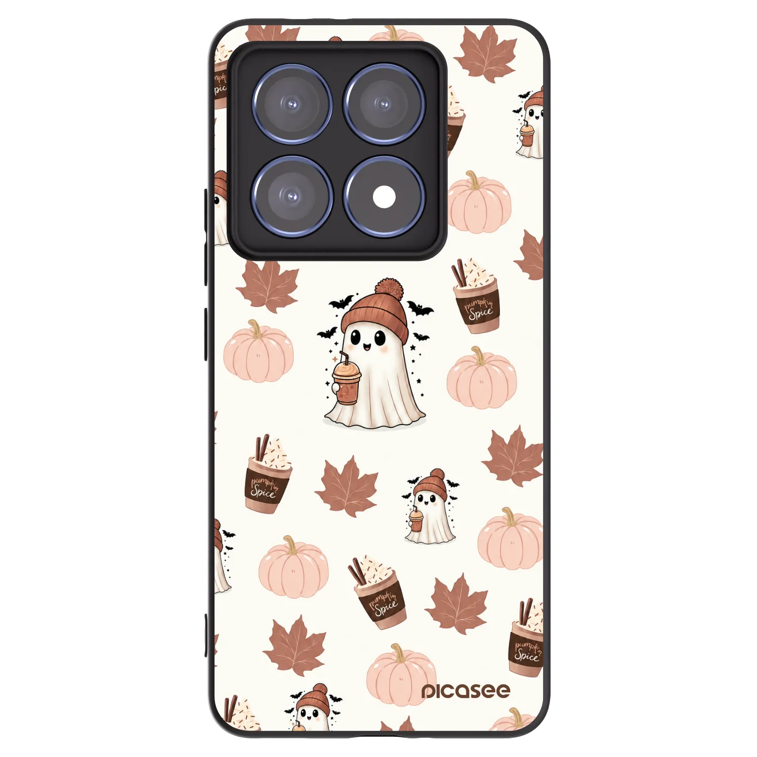 Picasee silikonowe czarne etui na Xiaomi 14T Pro - Pumpkin spice
