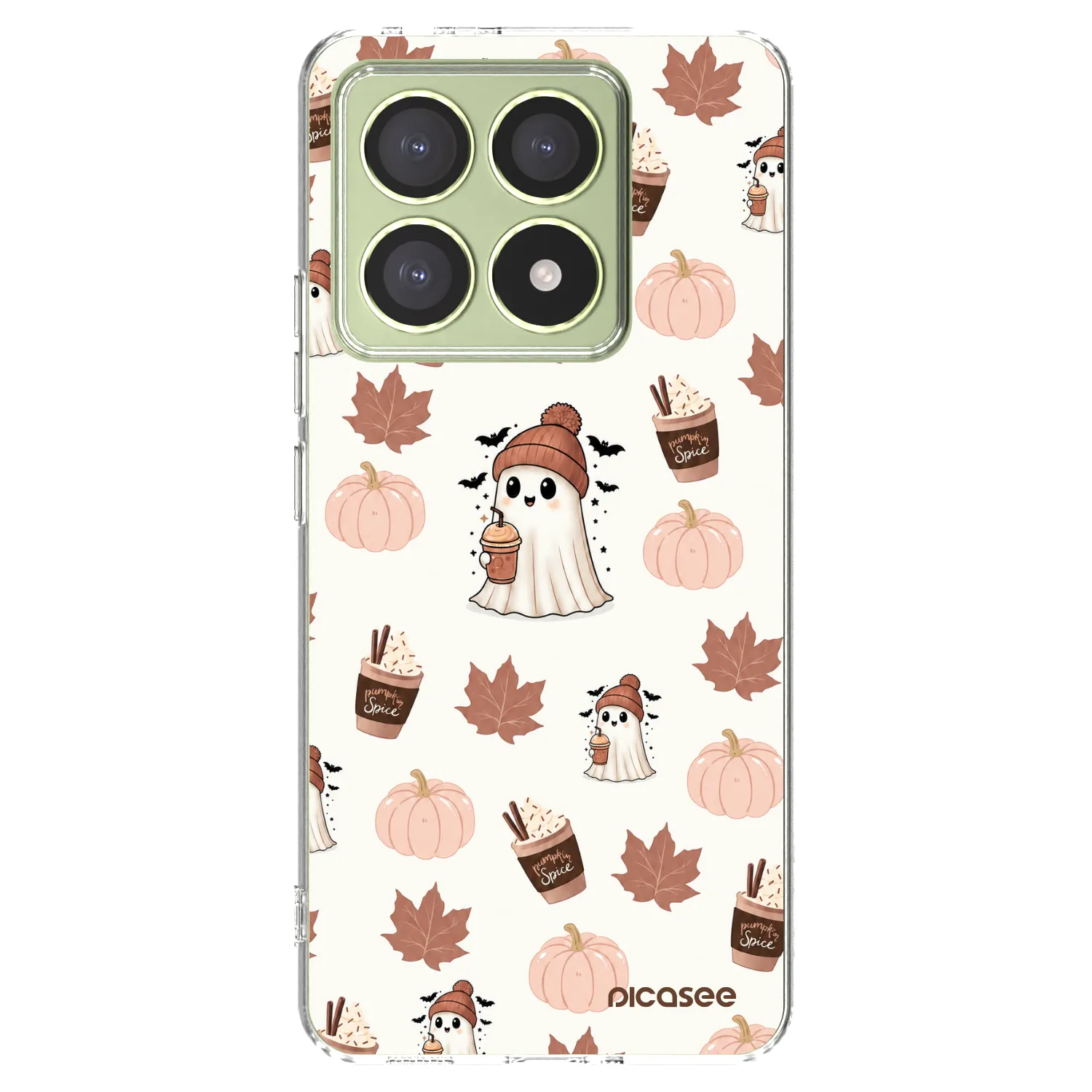 Picasee silikonowe przeźroczyste etui na Xiaomi 14T - Pumpkin spice