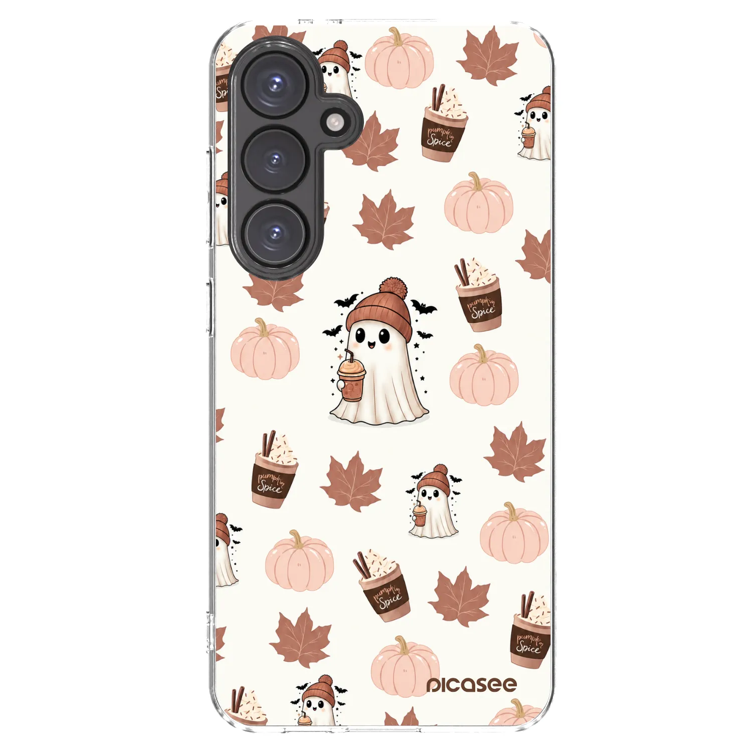 Picasee silikonowe przeźroczyste etui na Samsung Galaxy S24 FE S721B - Pumpkin spice