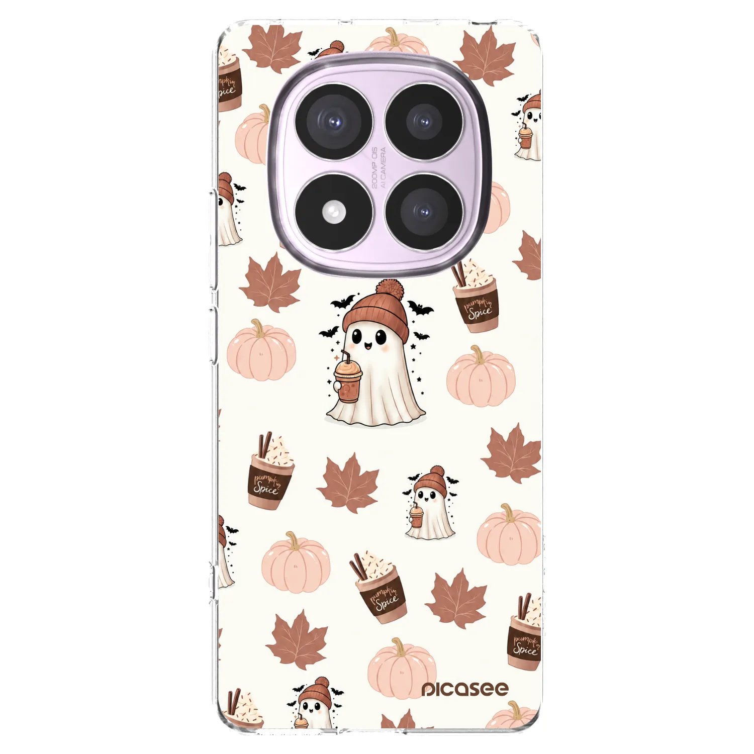 Picasee silikonowe przeźroczyste etui na Xiaomi Redmi Note 14 Pro 5G - Pumpkin spice
