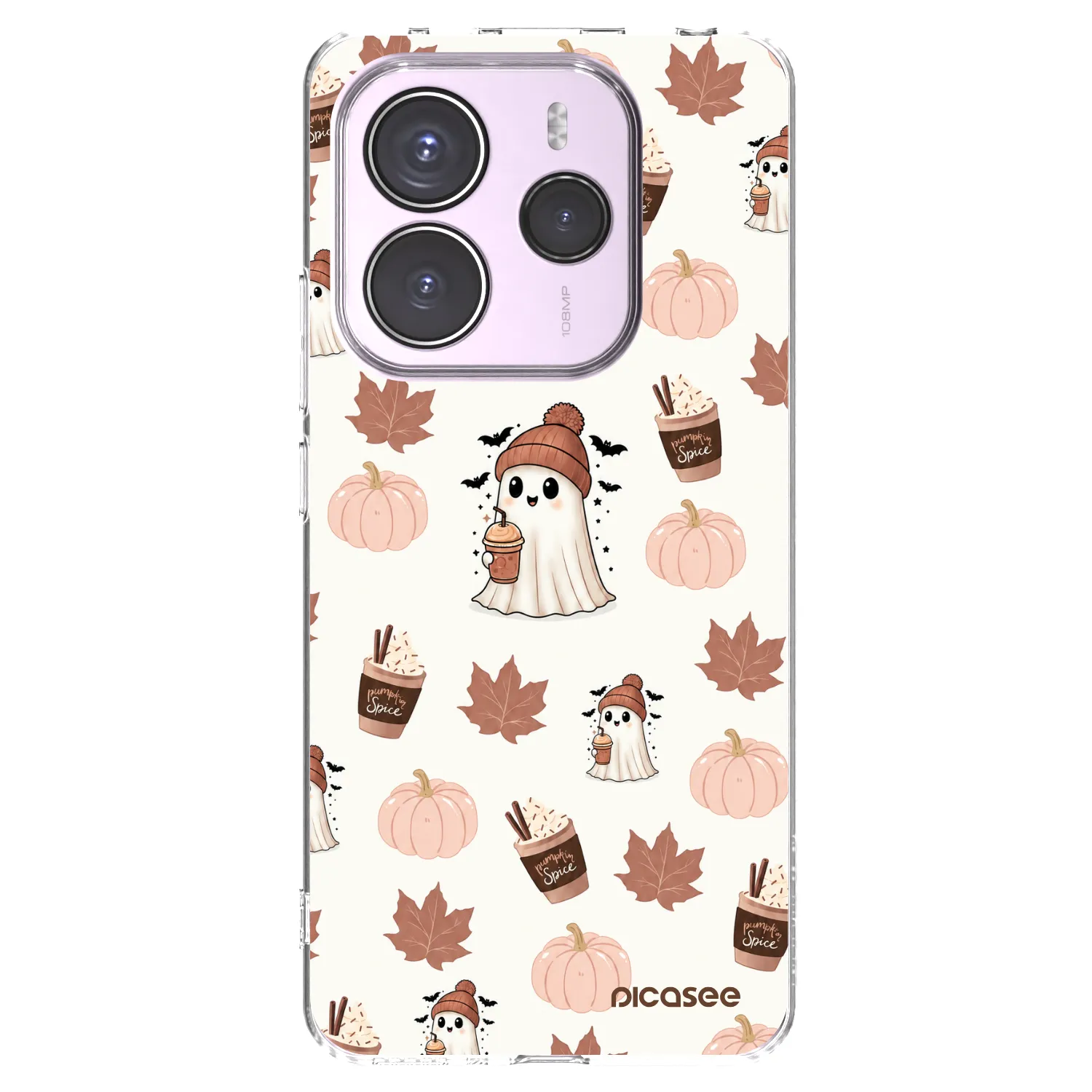 Picasee silikonowe przeźroczyste etui na Xiaomi Redmi Note 14 5G - Pumpkin spice
