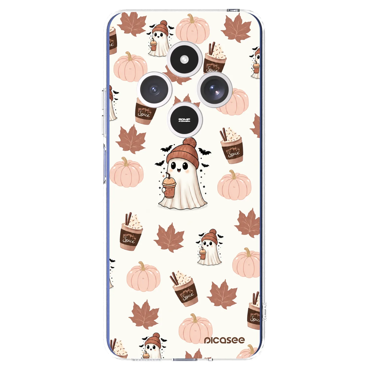 Picasee silikonowe przeźroczyste etui na Xiaomi Redmi 14C - Pumpkin spice