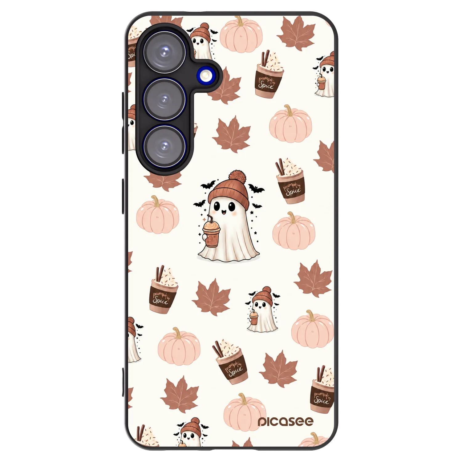 Picasee silikonowe czarne etui na Samsung Galaxy S25 5G - Pumpkin spice