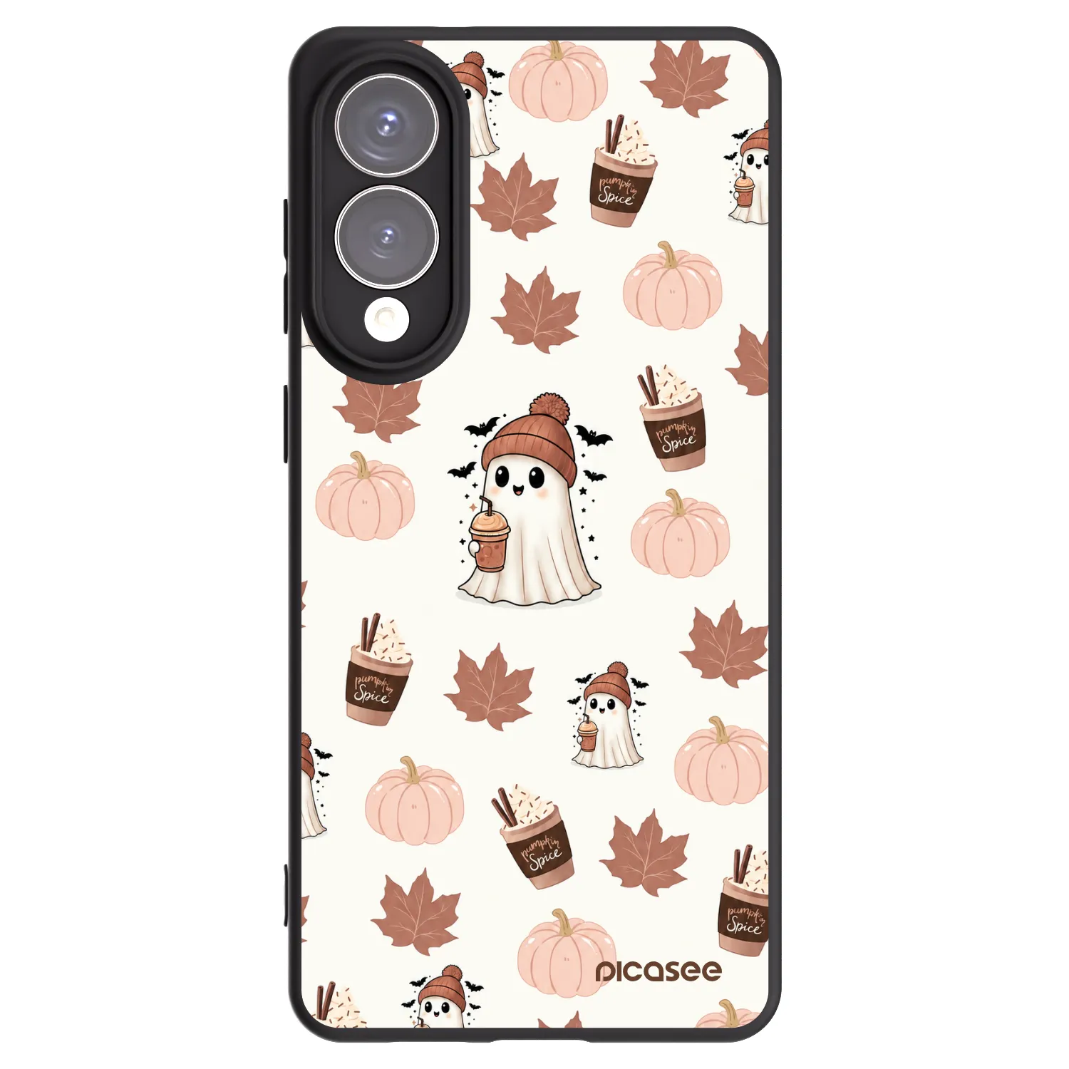 Picasee silikonowe czarne etui na Samsung Galaxy S25 Edge 5G - Pumpkin spice