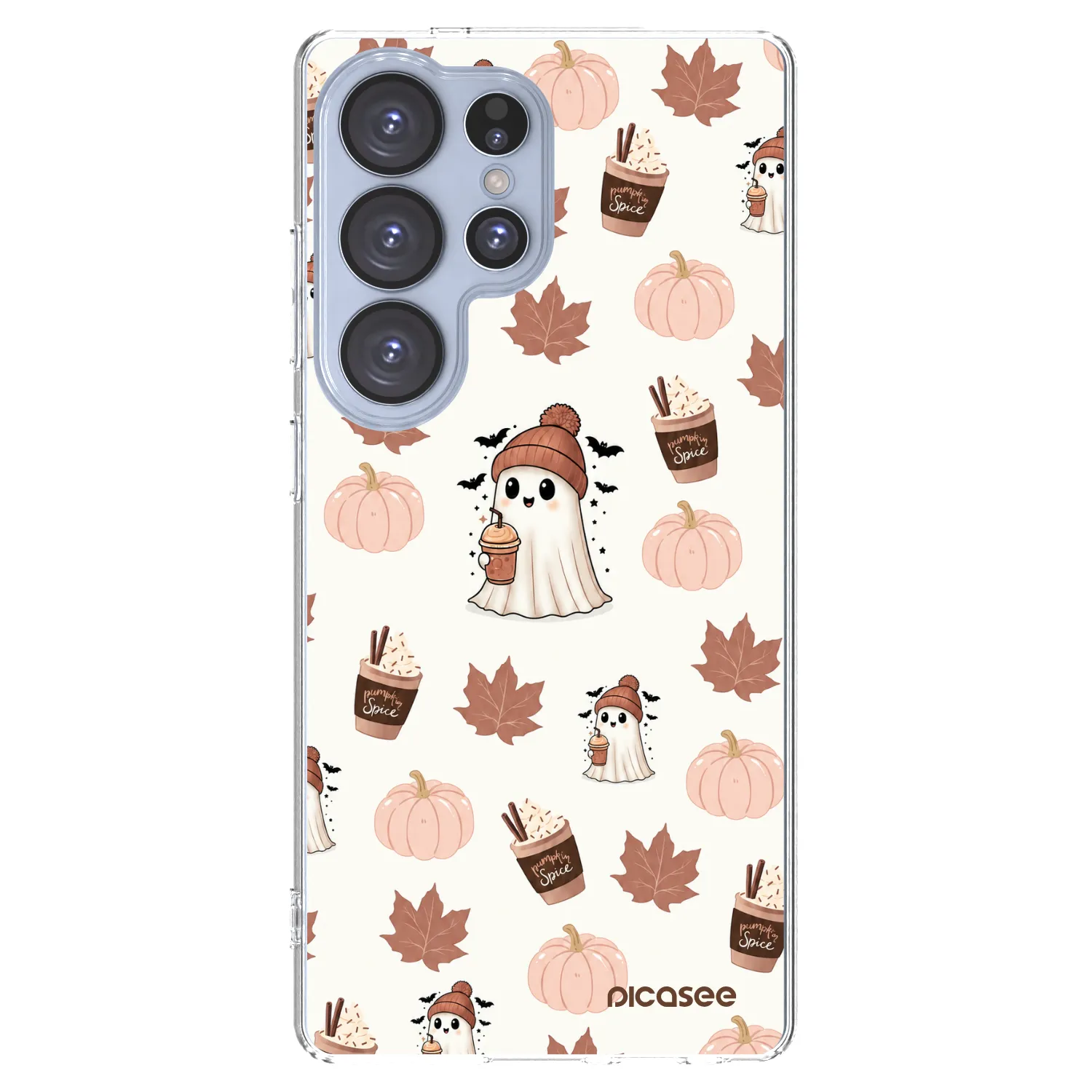 Picasee silikonowe przeźroczyste etui na Samsung Galaxy S25 Ultra 5G - Pumpkin spice