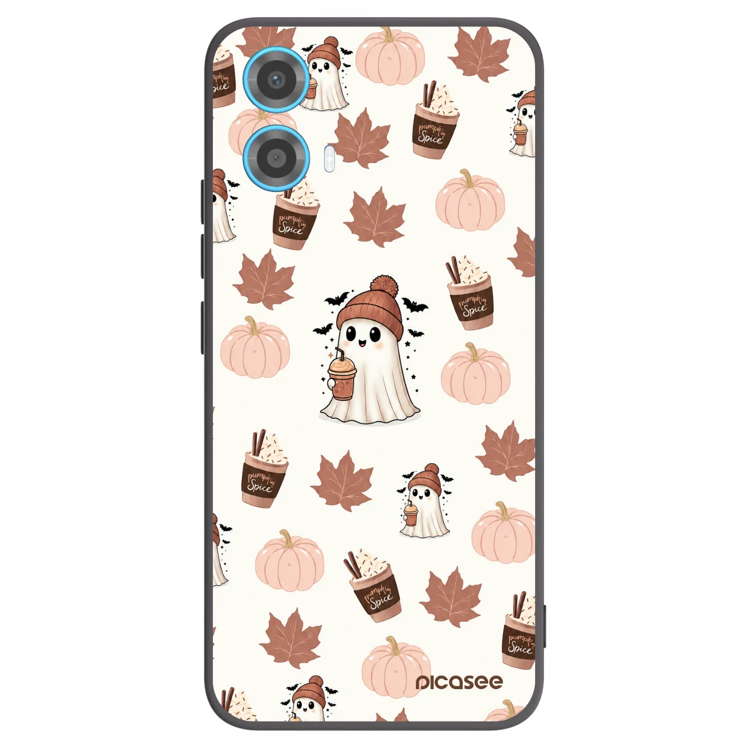 Picasee silikonowe czarne etui na Motorola Moto G34 5G - Pumpkin spice