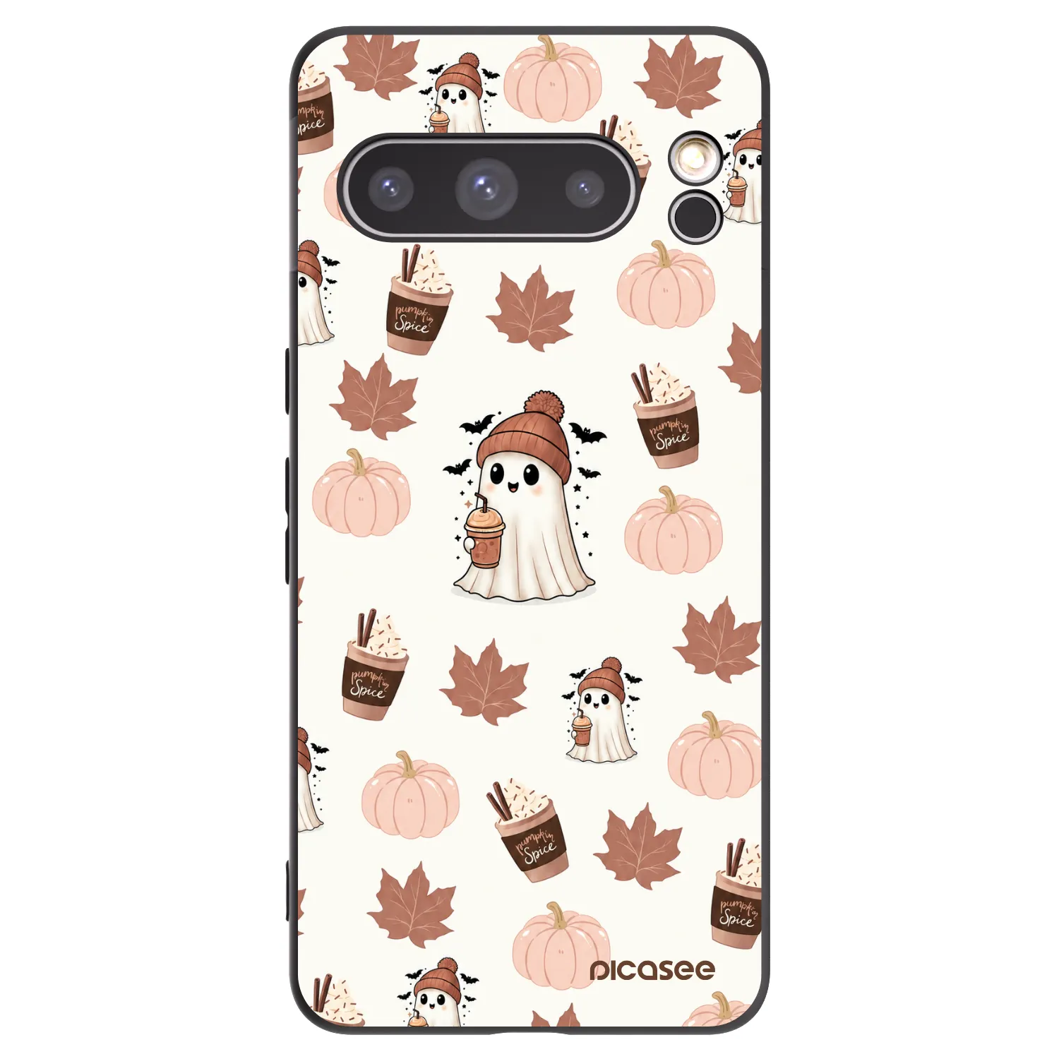 Picasee silikonowe czarne etui na Google Pixel 8 Pro - Pumpkin spice