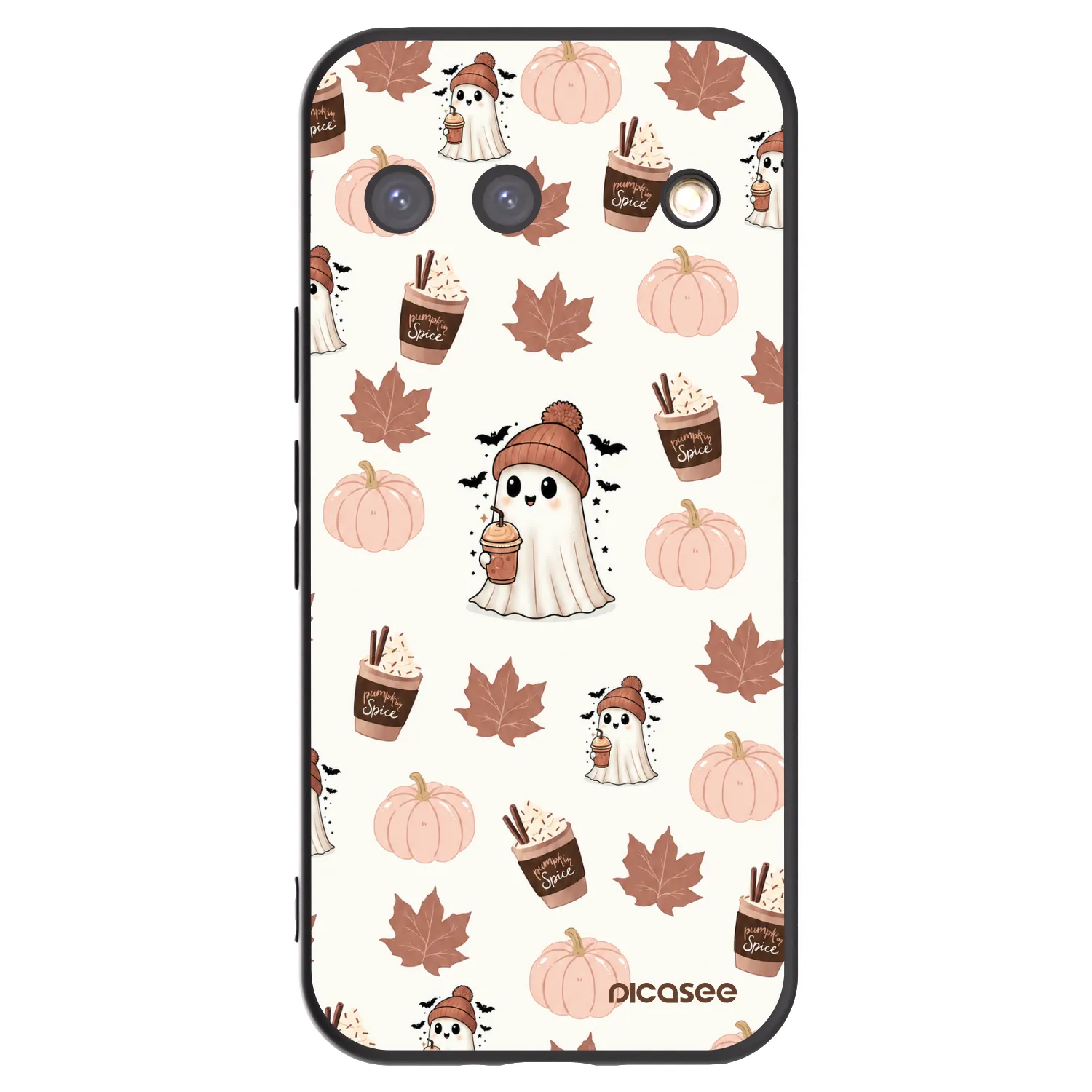 Picasee silikonowe czarne etui na Google Pixel 9 - Pumpkin spice