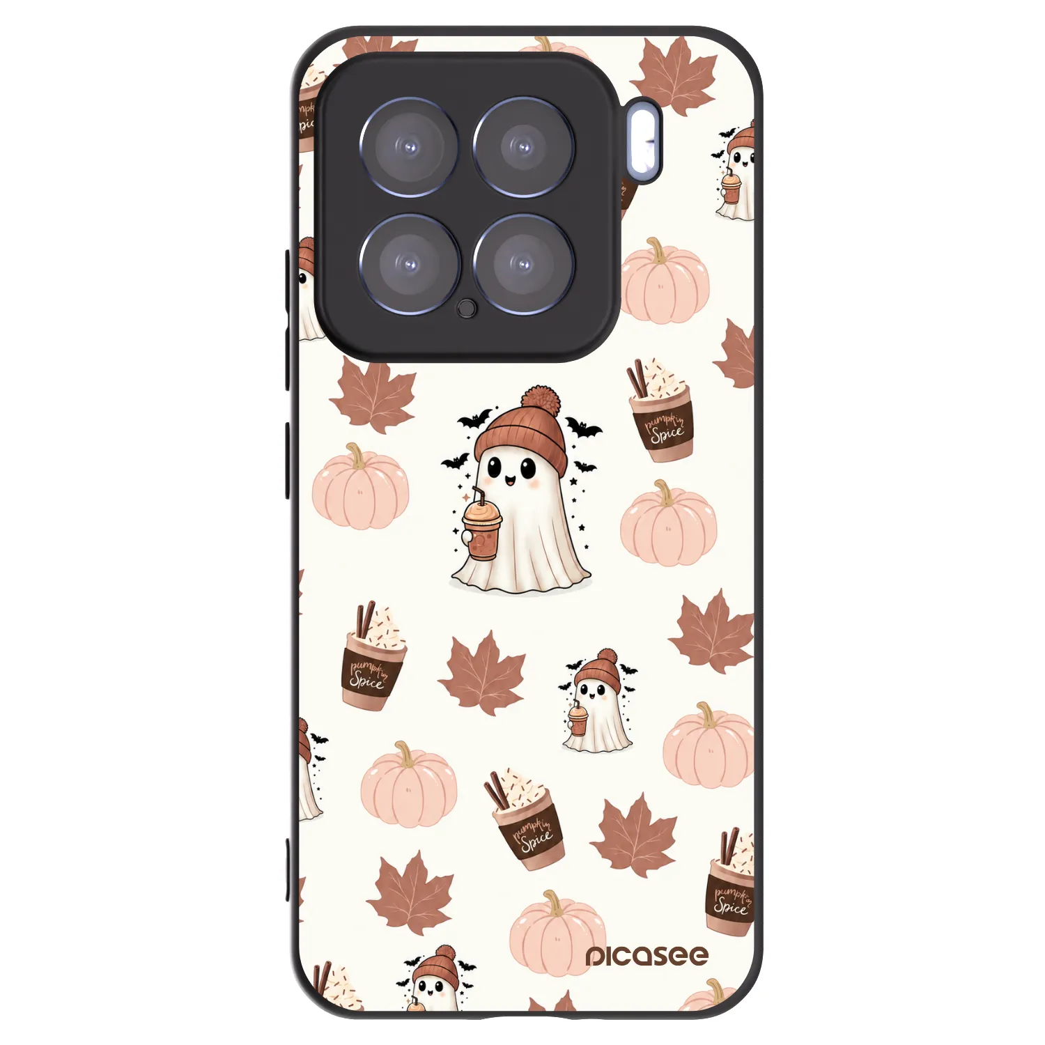 Picasee silikonowe czarne etui na Xiaomi 15 - Pumpkin spice
