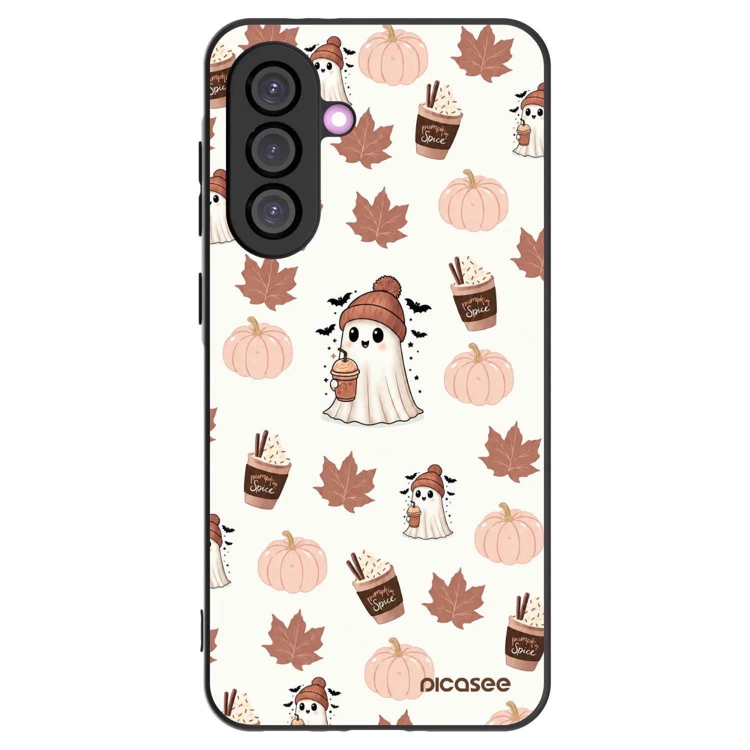 Picasee silikonowe czarne etui na Samsung Galaxy A36 5G - Pumpkin spice