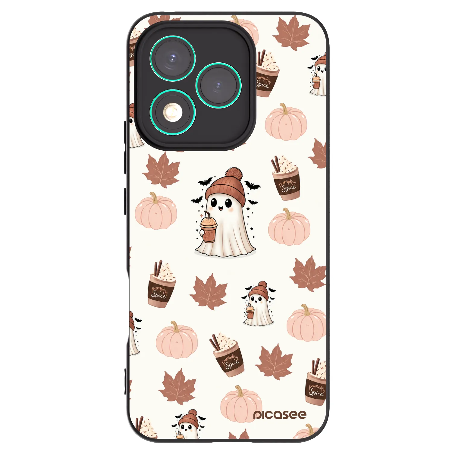 Picasee silikonowe czarne etui na Honor 400 Lite 5G - Pumpkin spice