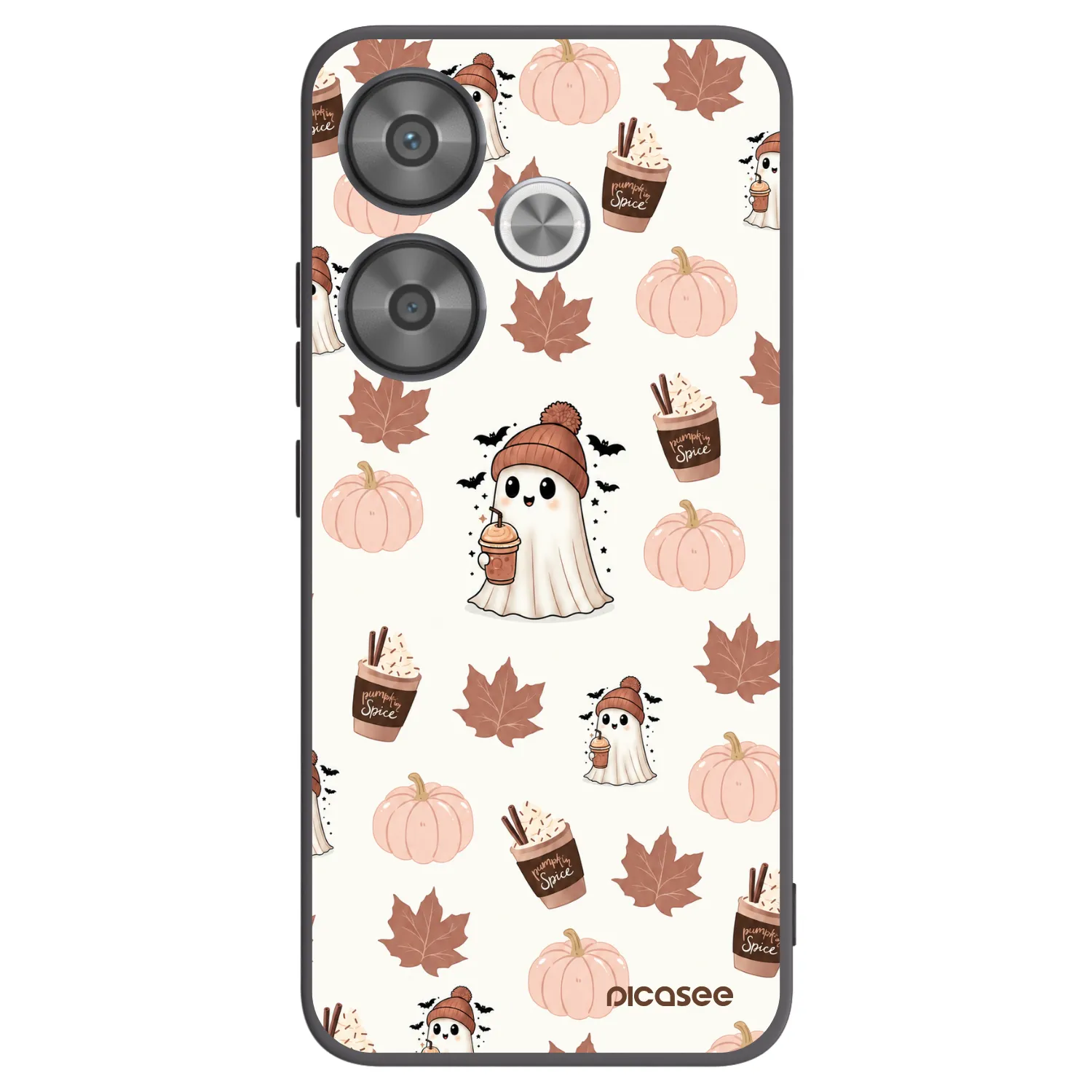 Picasee silikonowe czarne etui na Xiaomi Poco F6 - Pumpkin spice
