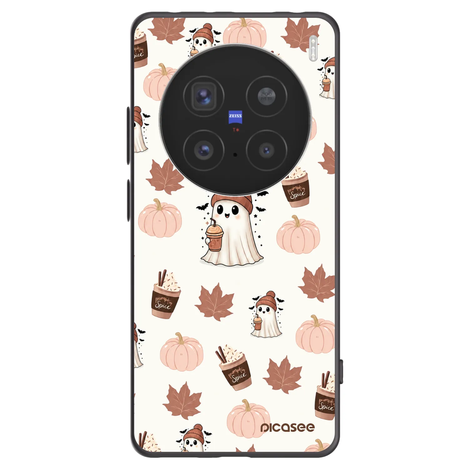Picasee silikonowe czarne etui na Vivo X200 Pro - Pumpkin spice