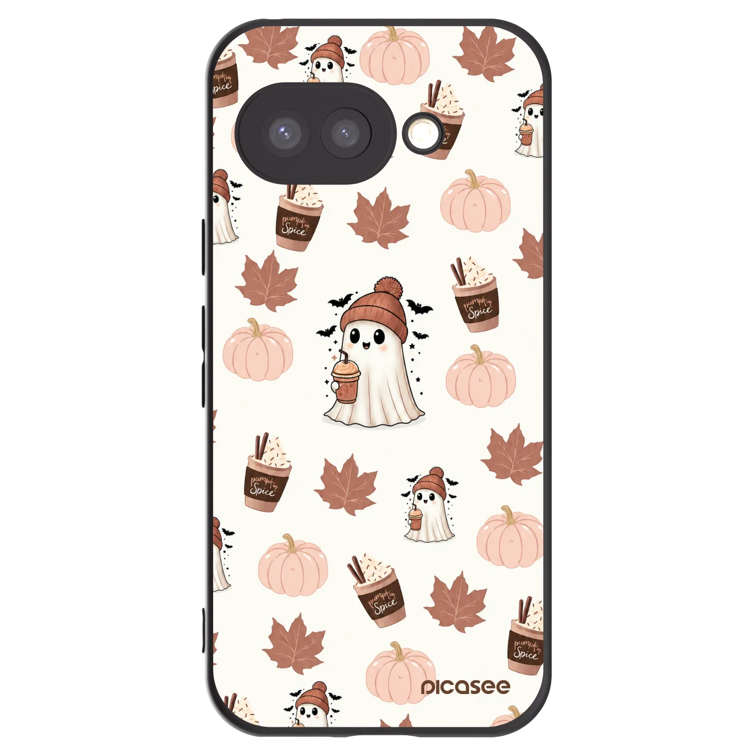Picasee silikonowe czarne etui na Google Pixel 9a - Pumpkin spice