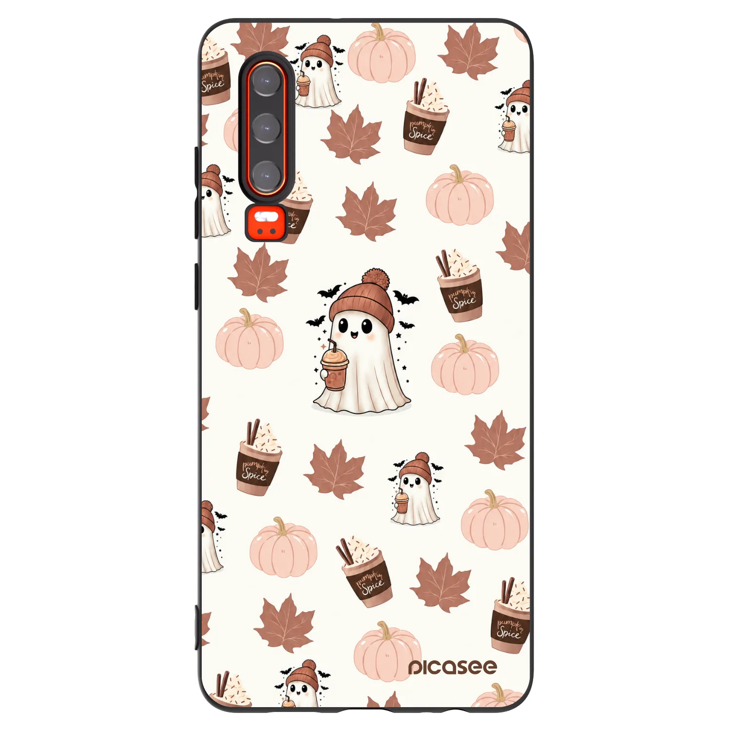 Picasee silikonowe czarne etui na Huawei P30 - Pumpkin spice