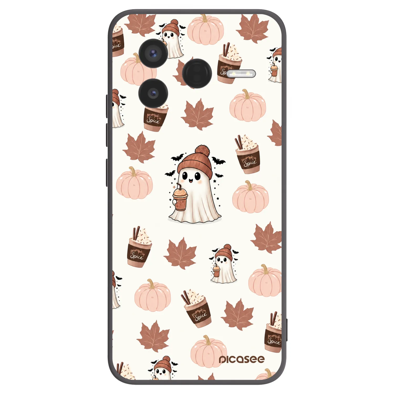 Picasee silikonowe czarne etui na Xiaomi Poco F7 Pro 5G - Pumpkin spice