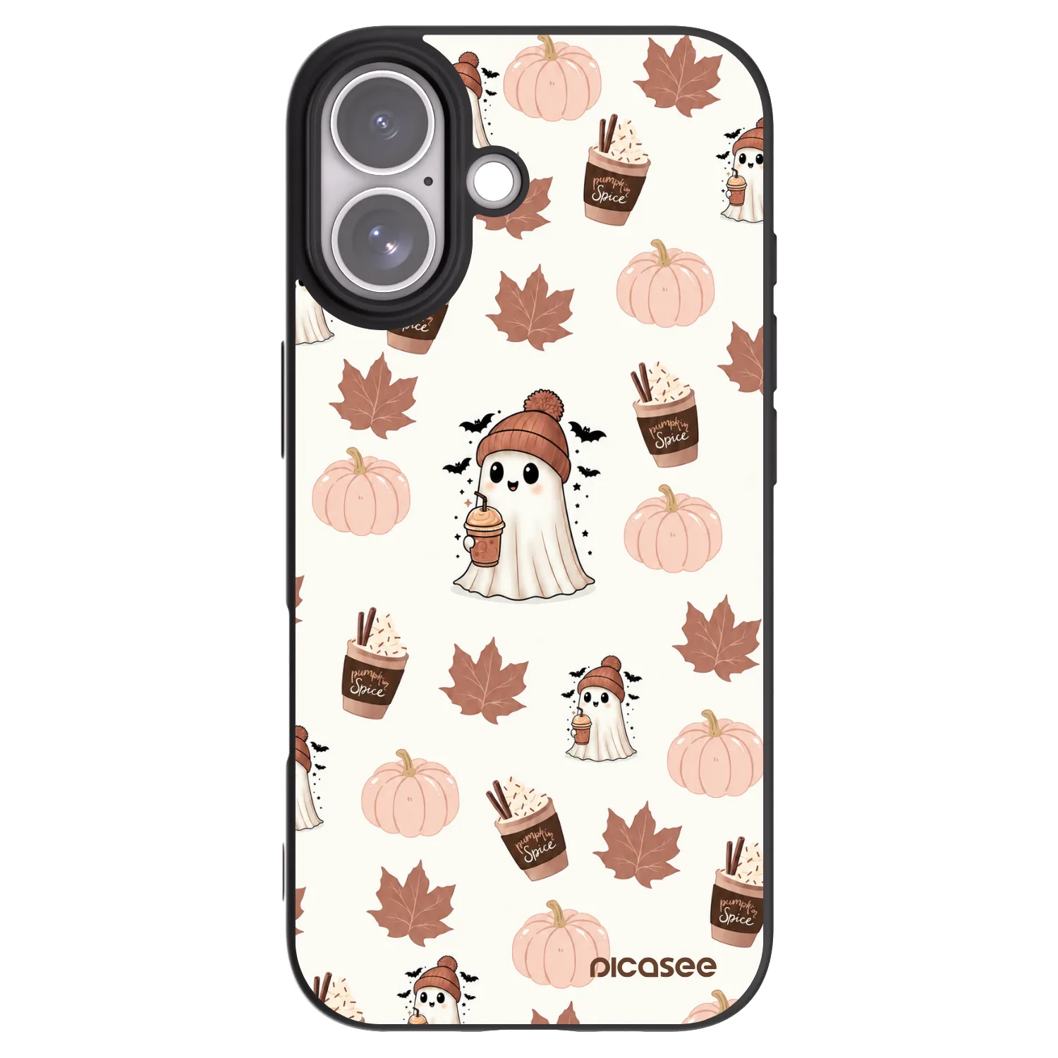Picasee silikonowe czarne etui na Apple iPhone 17 - Pumpkin spice