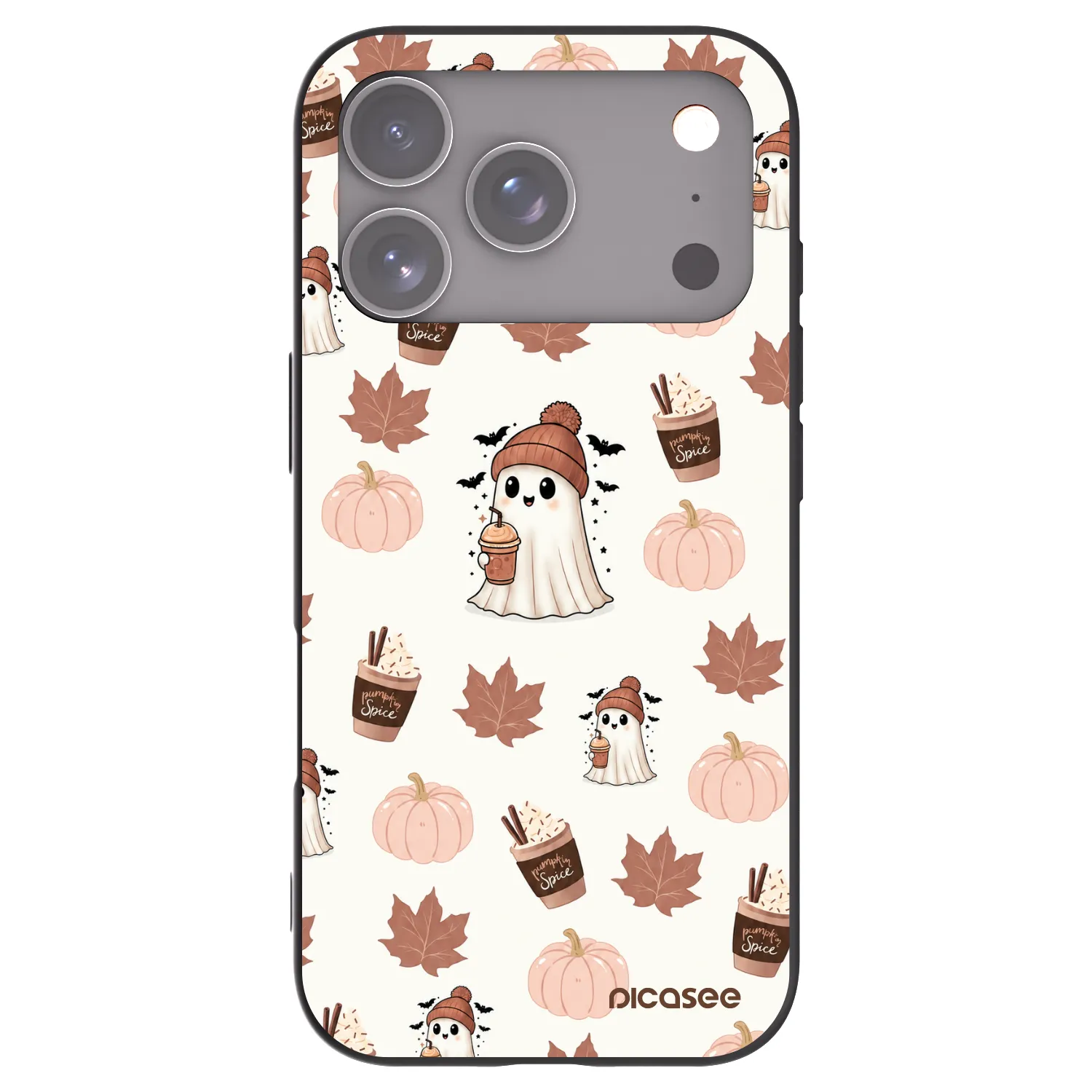 Picasee silikonowe czarne etui na Apple iPhone 17 Pro - Pumpkin spice