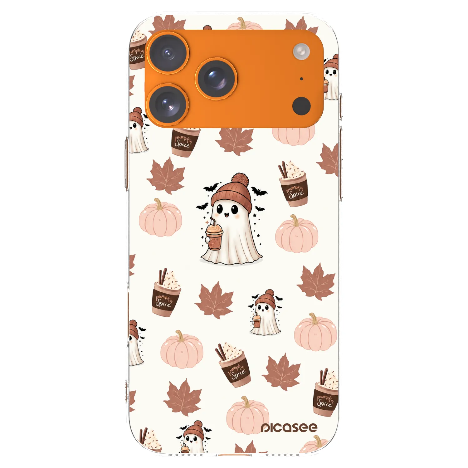 Picasee silikonowe przeźroczyste etui na Apple iPhone 17 Pro Max - Pumpkin spice