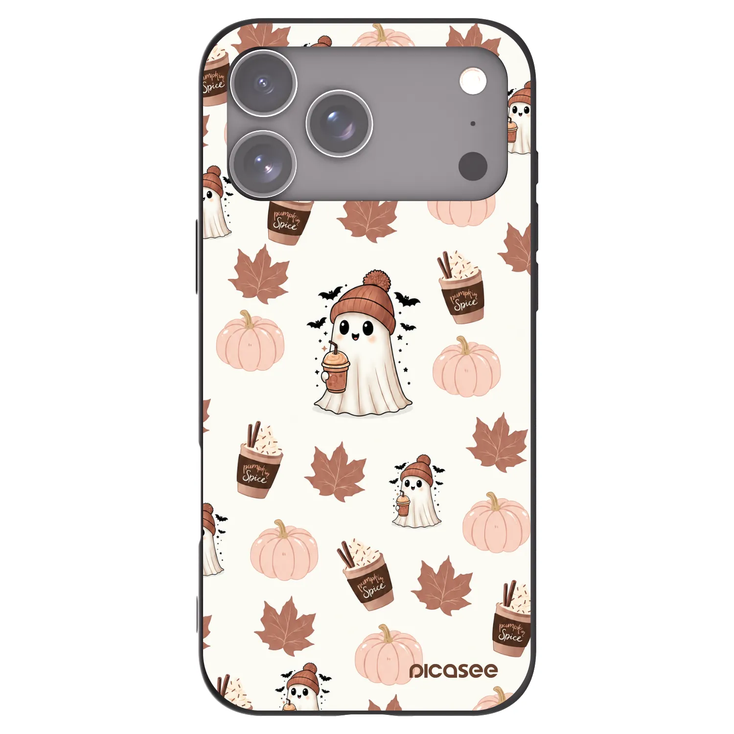 Picasee silikonowe czarne etui na Apple iPhone 17 Pro Max - Pumpkin spice