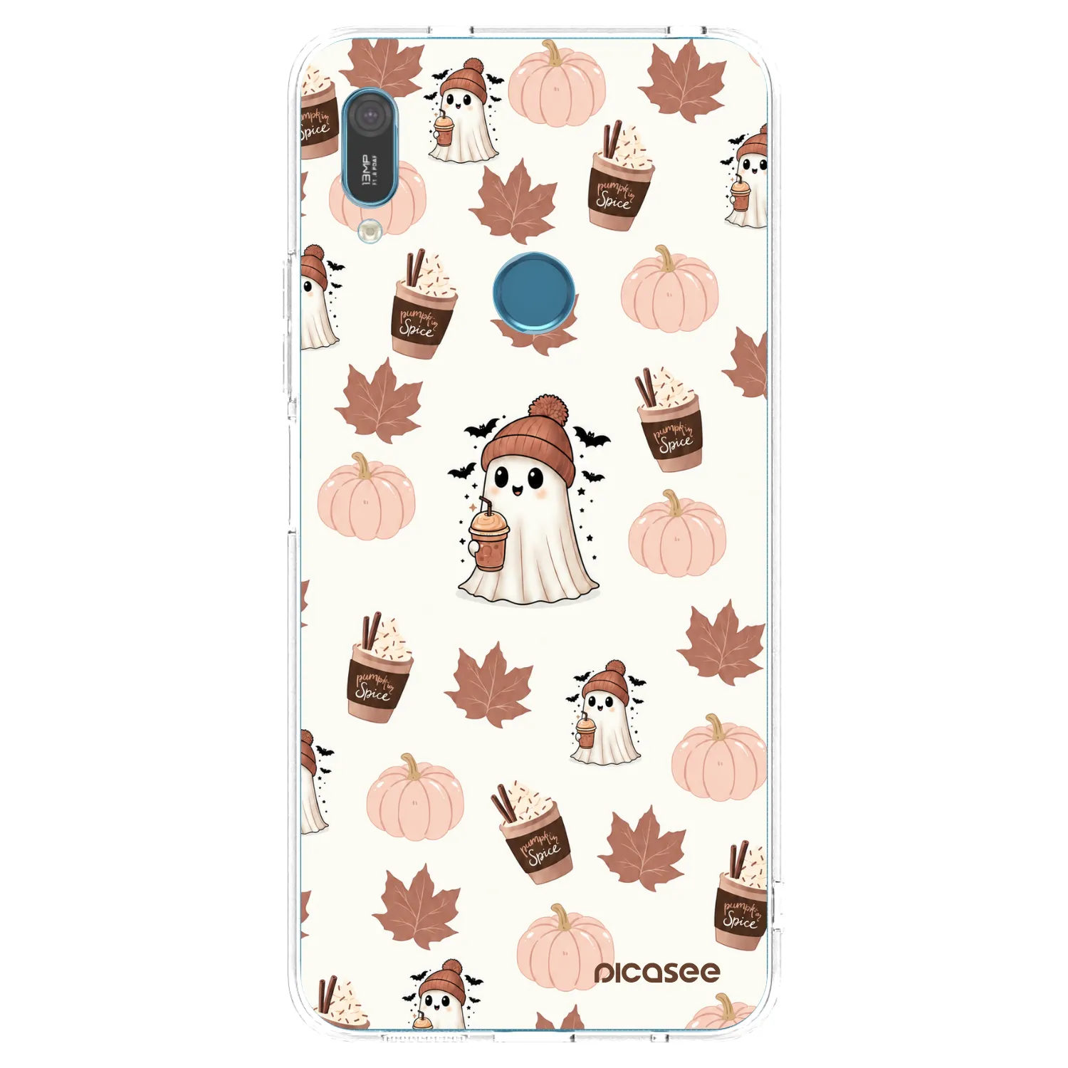 Picasee silikonowe przeźroczyste etui na Huawei Y6 2019 - Pumpkin spice