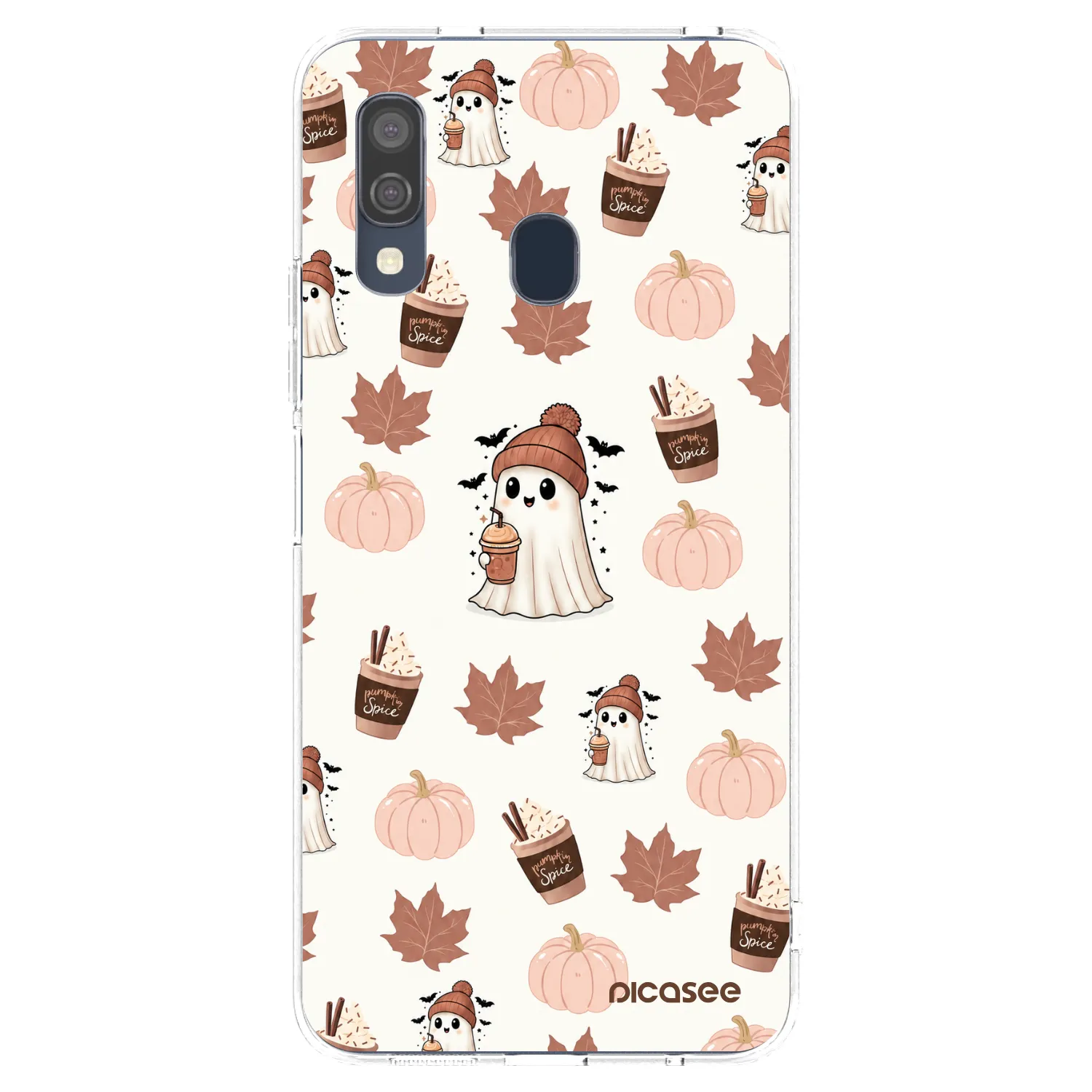 Picasee silikonowe przeźroczyste etui na Samsung Galaxy A40 A405F - Pumpkin spice