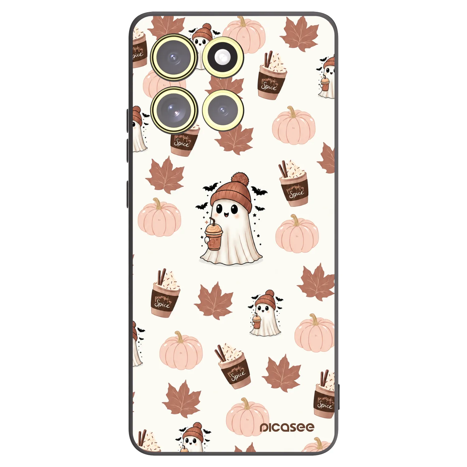 Picasee silikonowe czarne etui na Motorola Moto G86 5G - Pumpkin spice