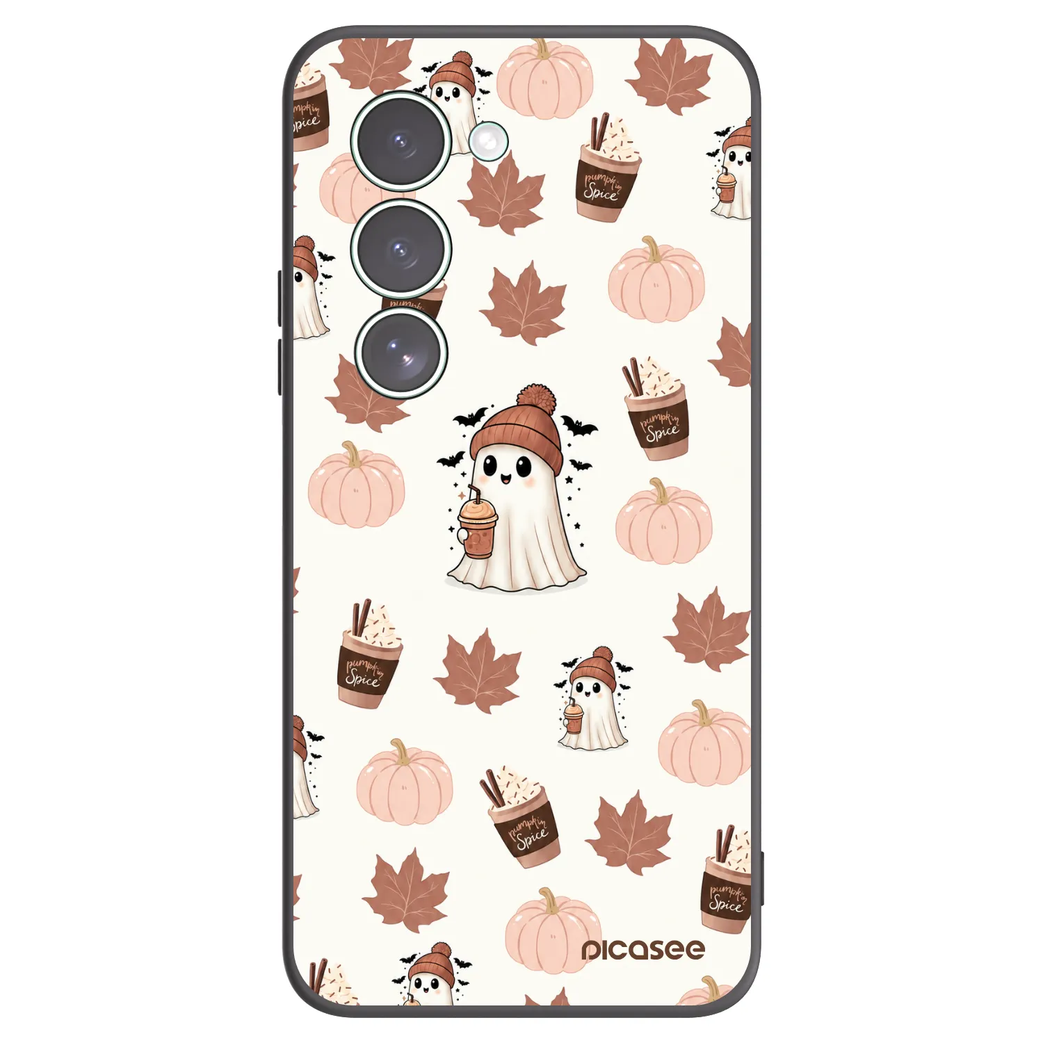 Picasee silikonowe czarne etui na Xiaomi Redmi 15 5G - Pumpkin spice