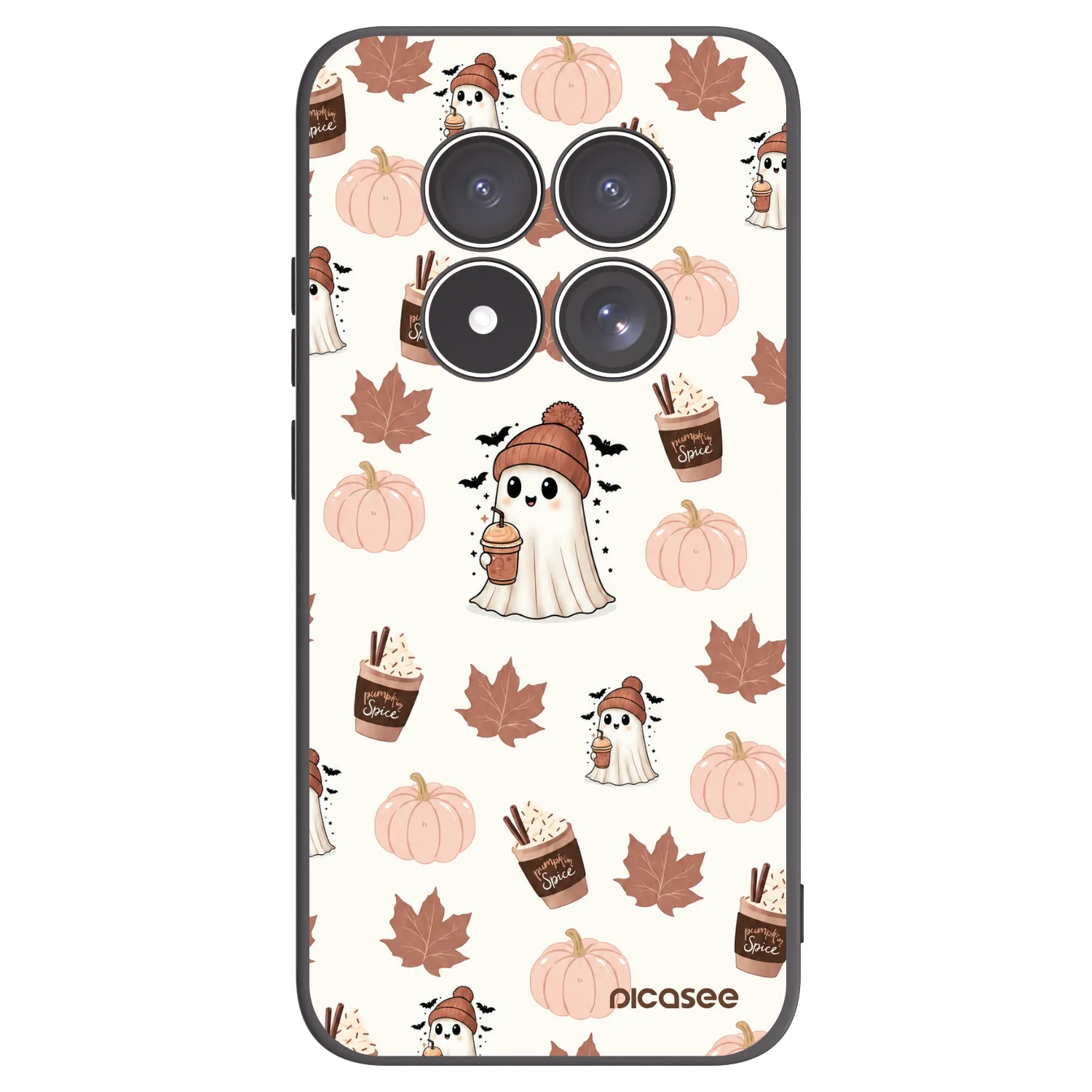 Picasee silikonowe czarne etui na Xiaomi Redmi Note 15 Pro 4G - Pumpkin spice