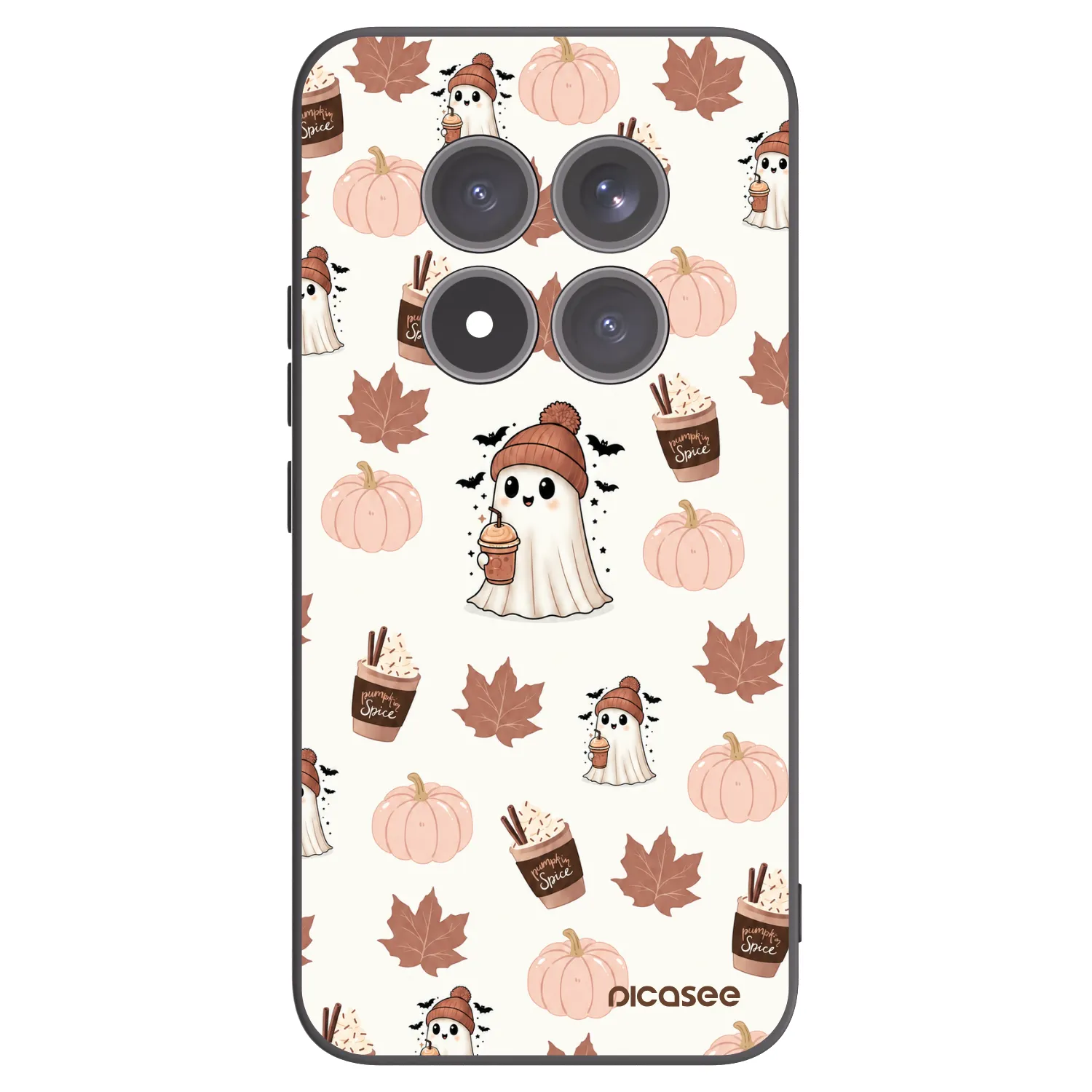 Picasee silikonowe czarne etui na Xiaomi Redmi Note 15 Pro+ - Pumpkin spice