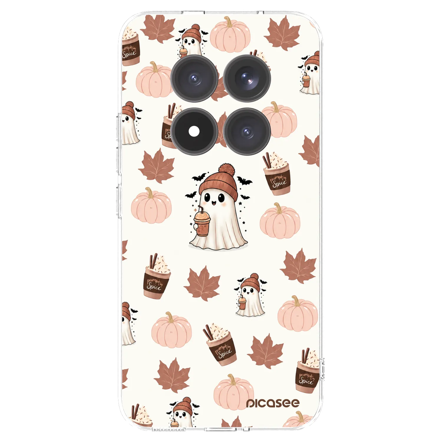 Picasee silikonowe przeźroczyste etui na Xiaomi Redmi Note 15 Pro+ - Pumpkin spice