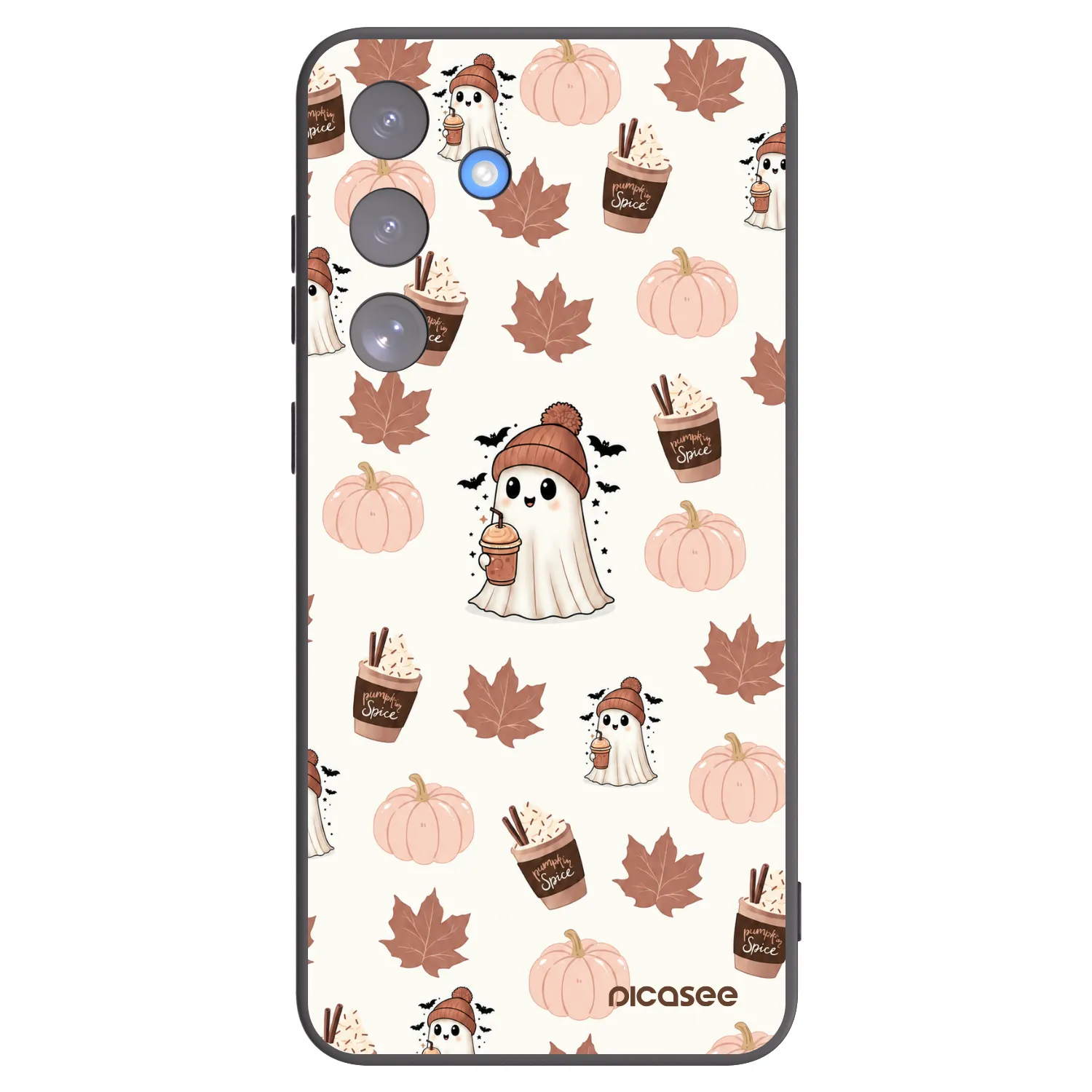 Picasee silikonowe czarne etui na Samsung Galaxy S25 FE 5G - Pumpkin spice